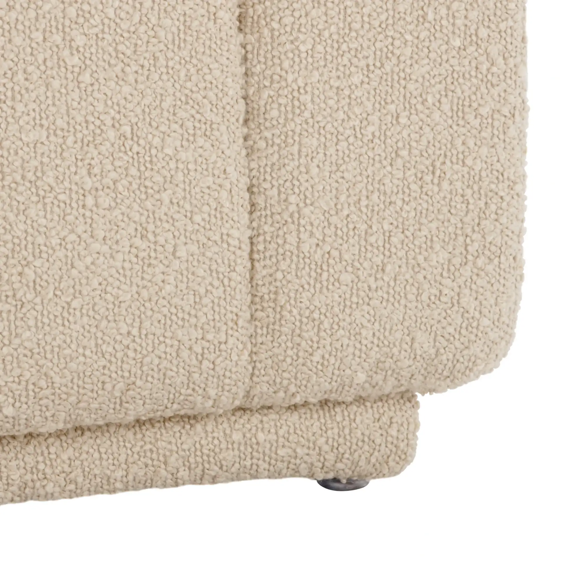 Joseph Square Ottoman in Beige, detail view