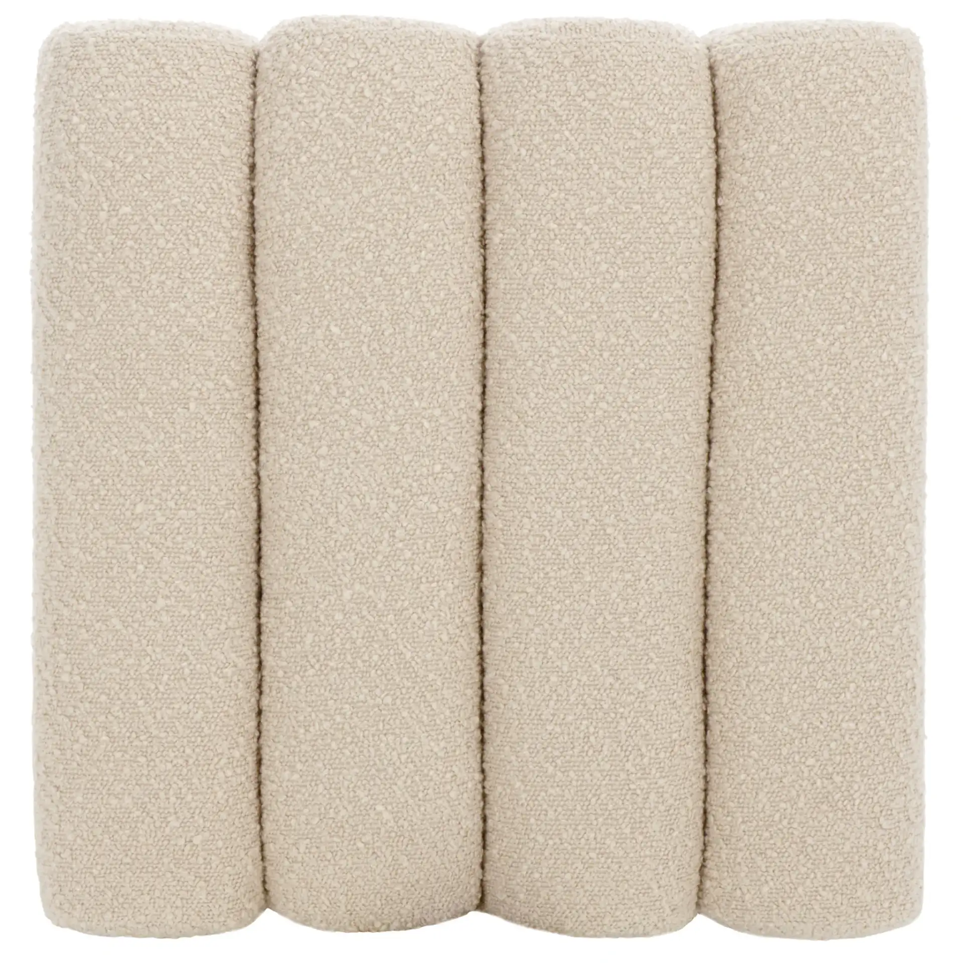 Joseph Square Ottoman in Beige, detail view