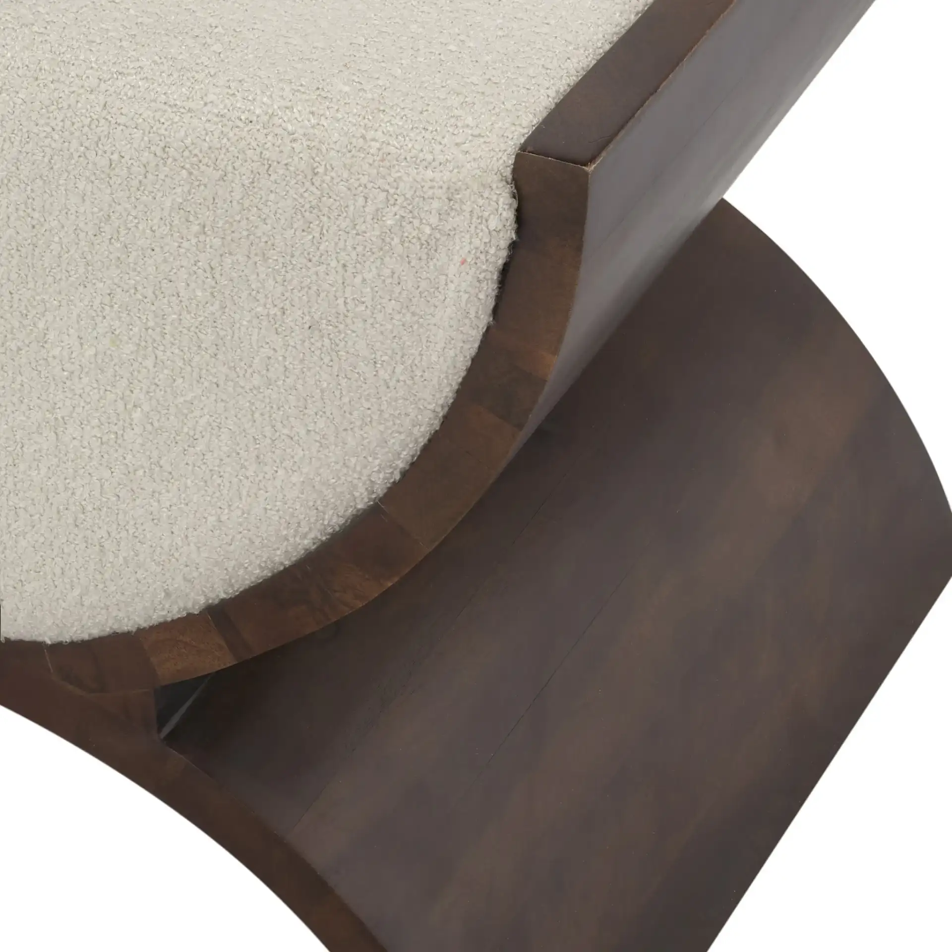 Anika Ottoman in Walnut / Cream in a styled room