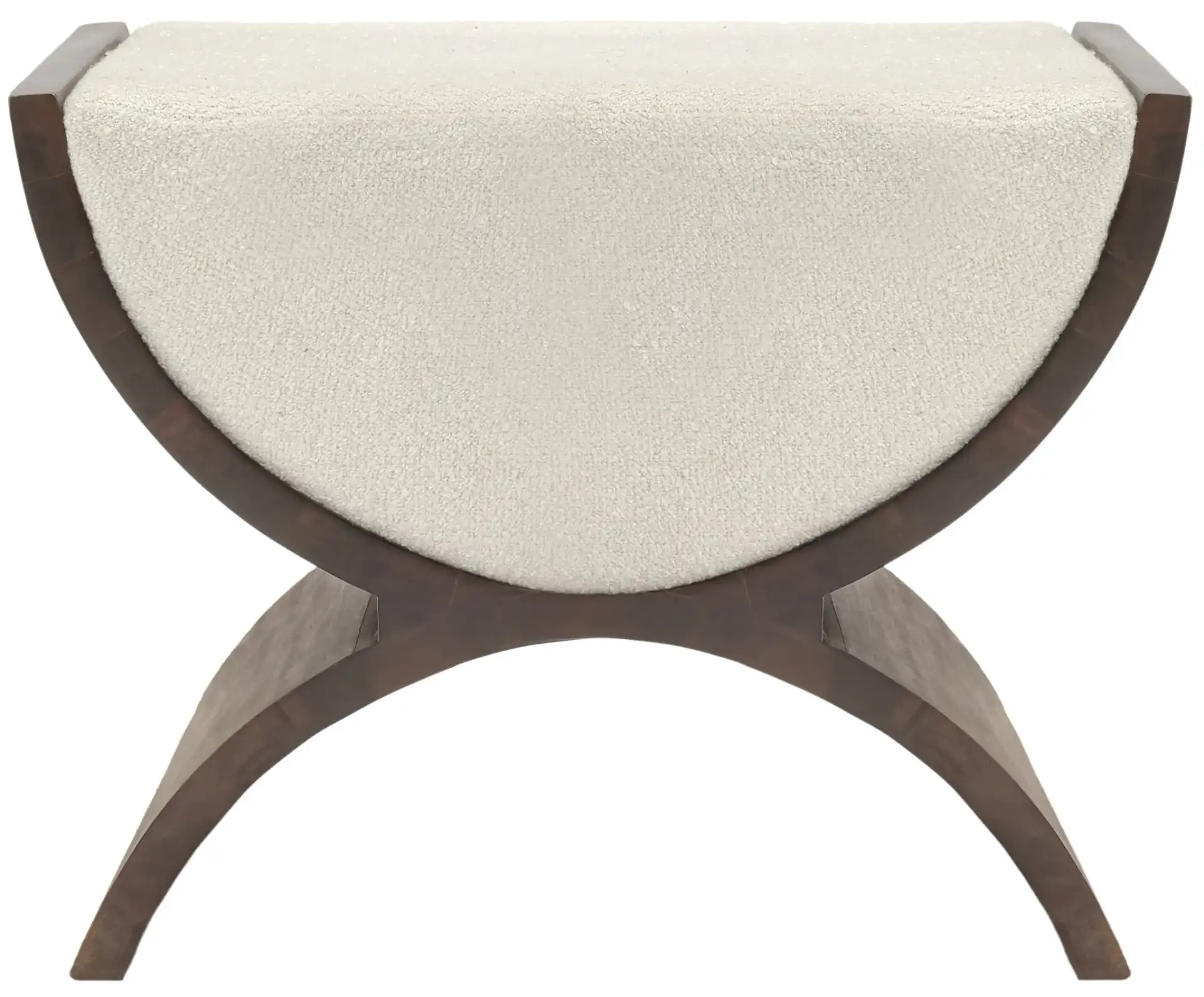 Anika Ottoman in Walnut / Cream