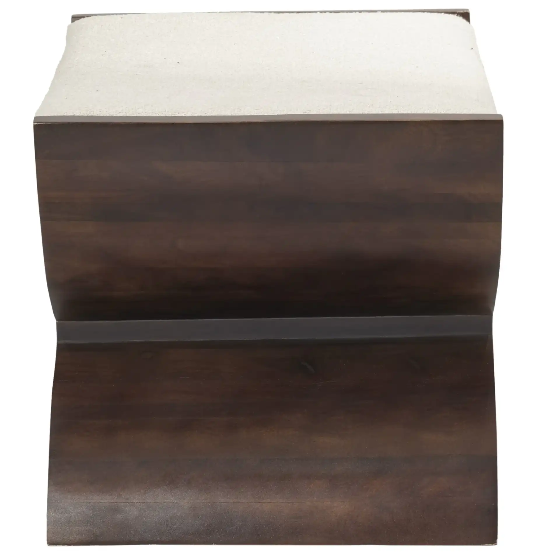 Anika Ottoman in Walnut / Cream, detail view