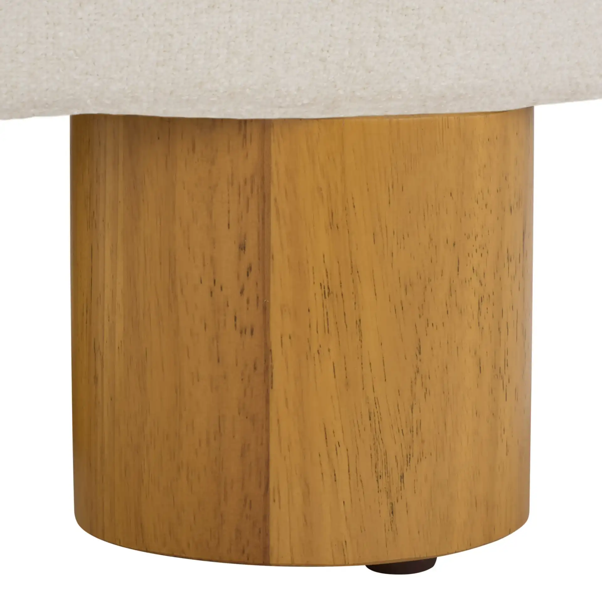 Posner Ottoman in Ivory / Natural, detail view