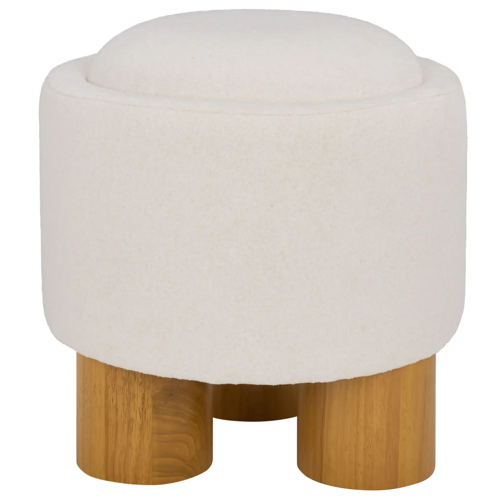 Posner Ottoman in Ivory / Natural, detail view