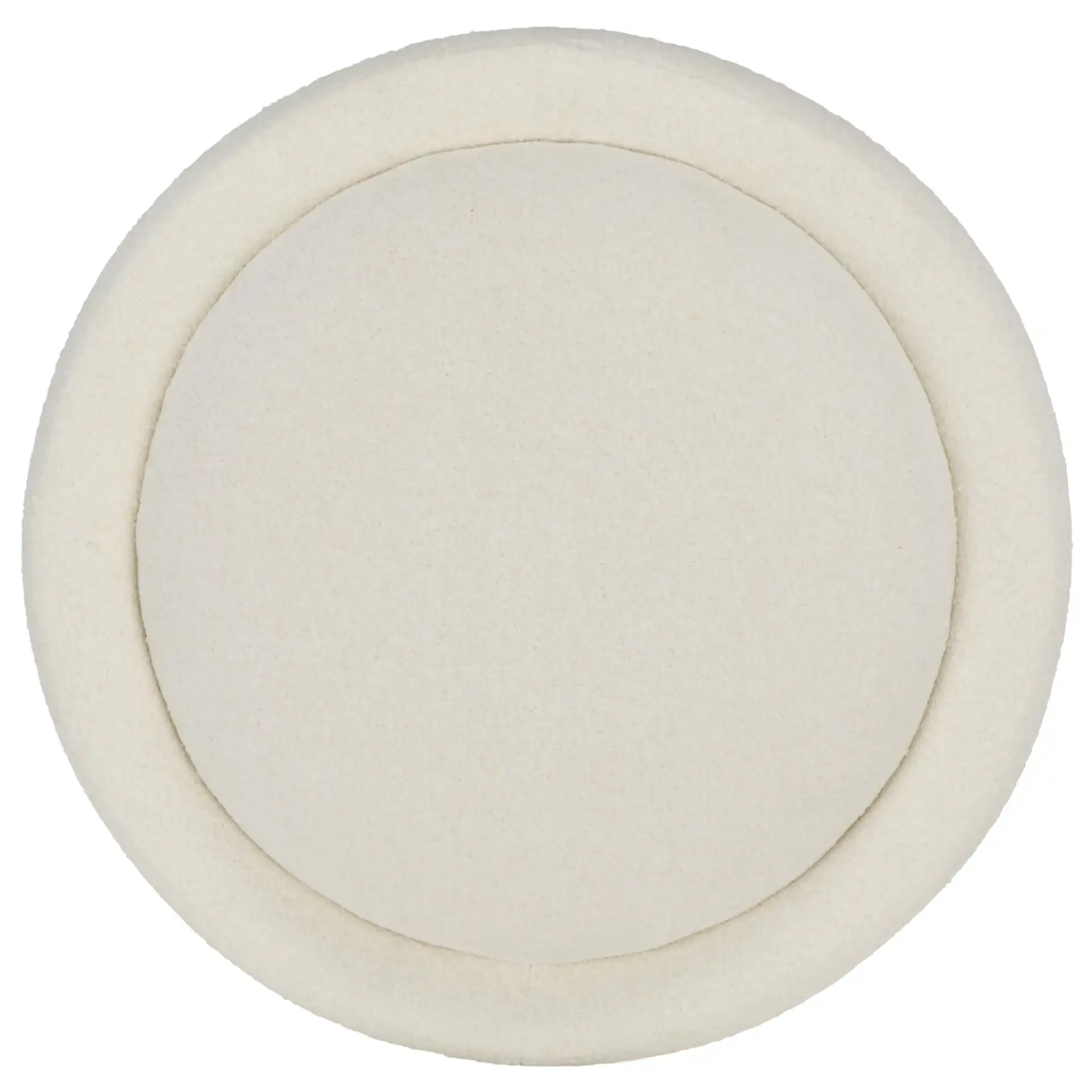 Posner Ottoman in Ivory / Natural, detail view