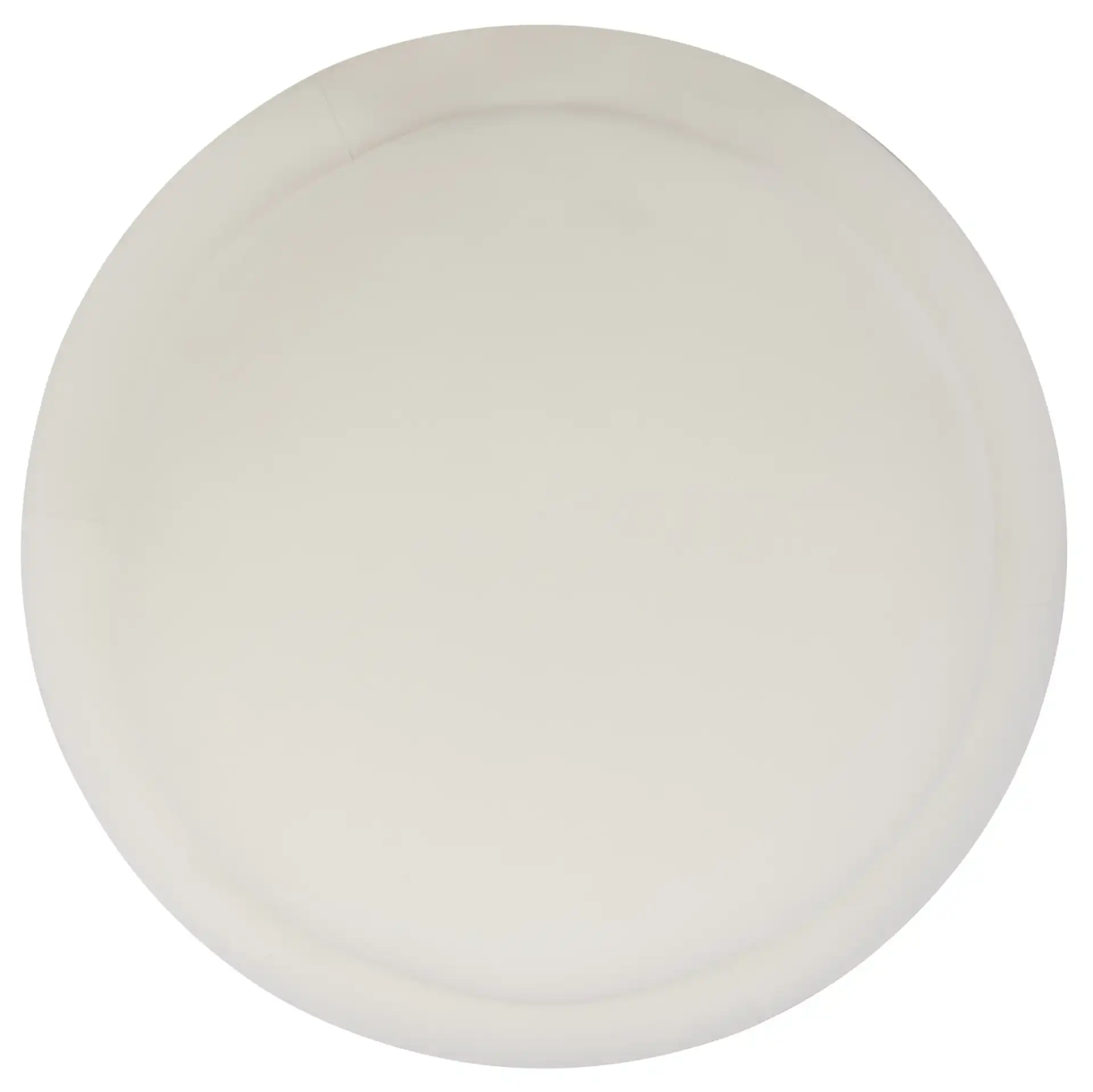 Siara Round Storage Ottoman in Cream, detail view