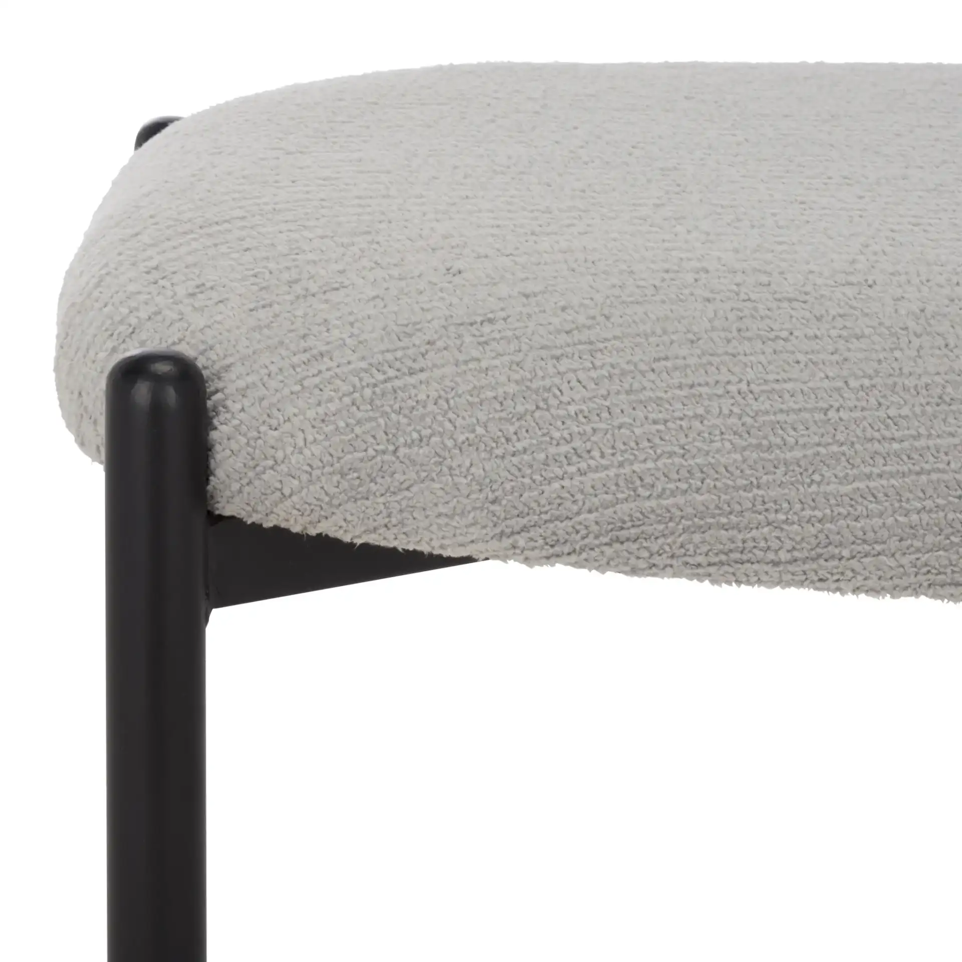 Uwe Ottoman in Gray / Black in a styled room