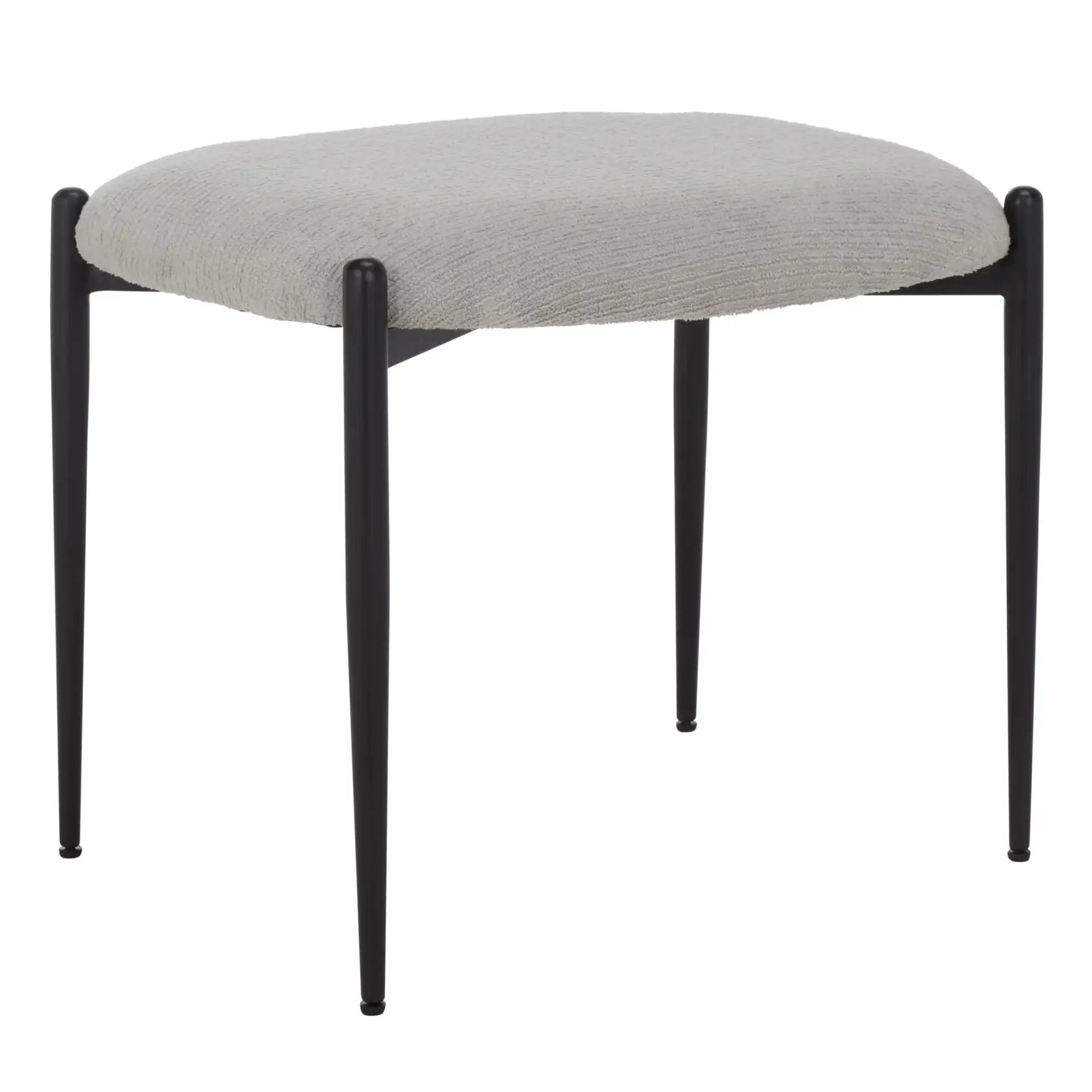Uwe Ottoman in Gray / Black, detail view