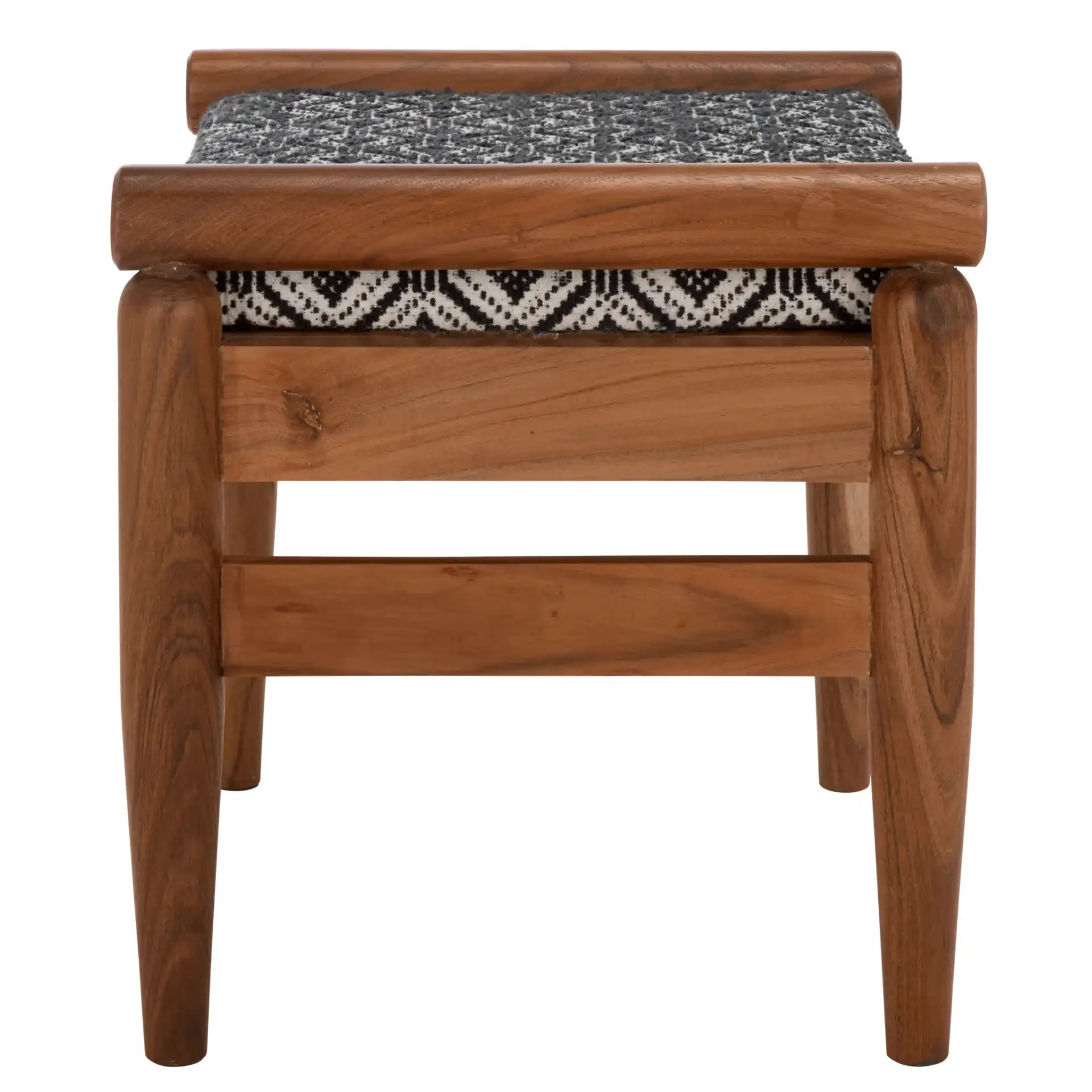 Elmar Ottoman in Navy Blue White / Natural, detail view