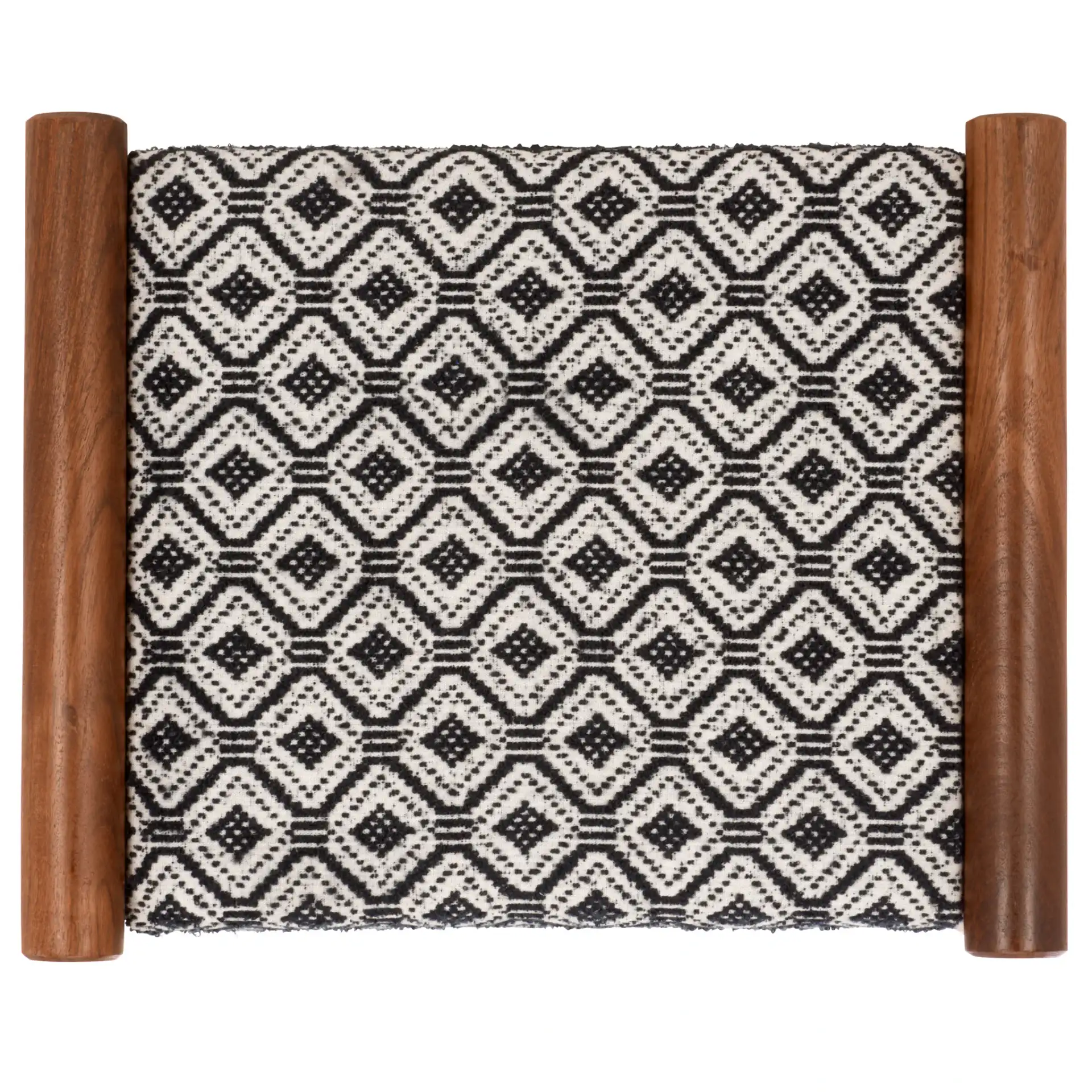 Elmar Ottoman in Navy Blue White / Natural, detail view