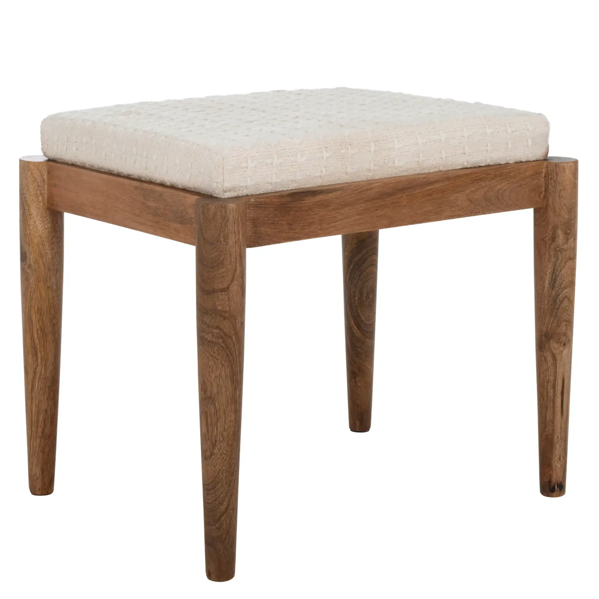 Jutta Ottoman in Cream / Natural, detail view