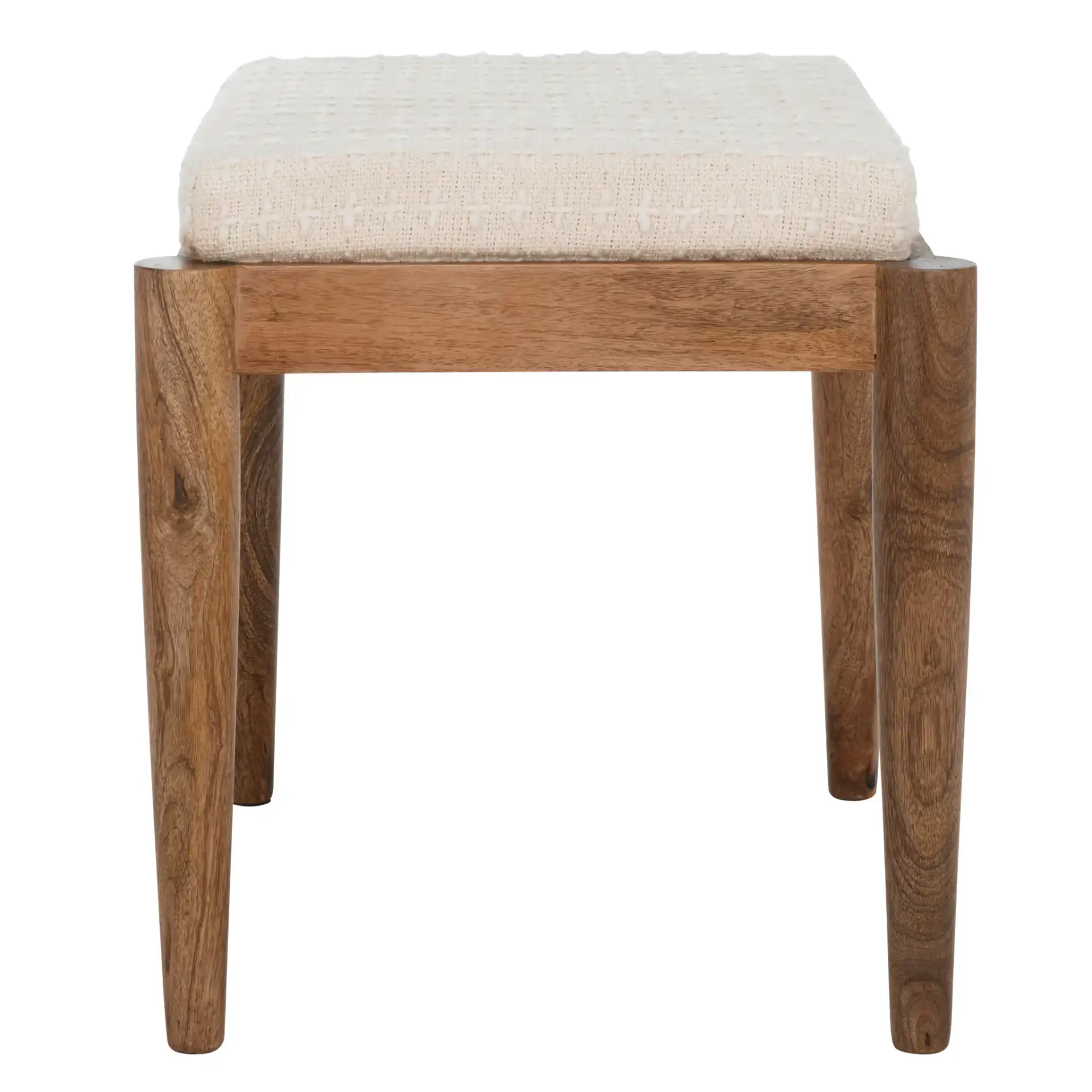 Jutta Ottoman in Cream / Natural, detail view