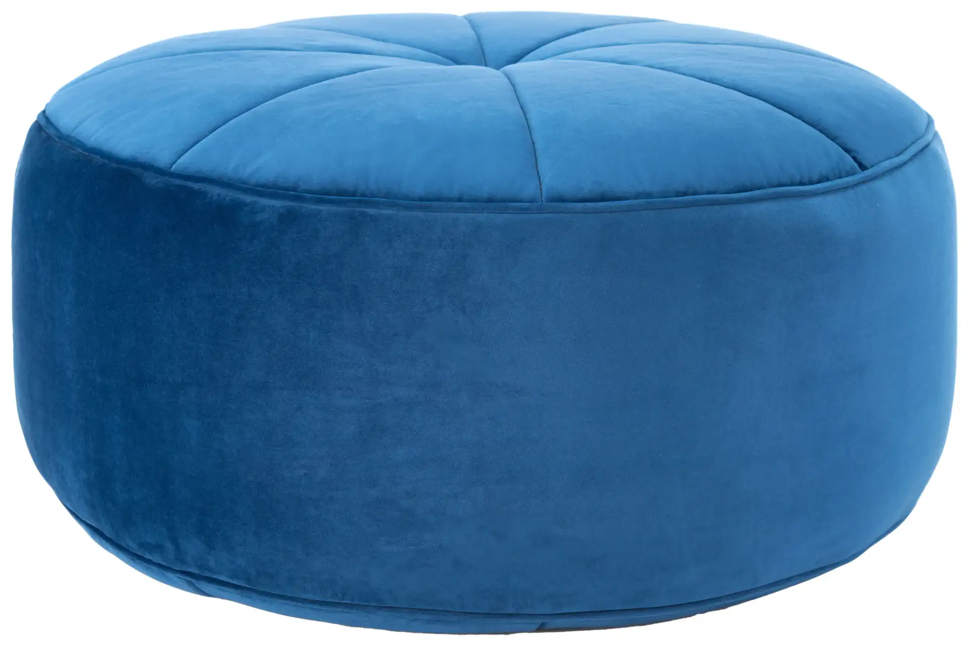 Amais Round Ottoman in Navy Blue