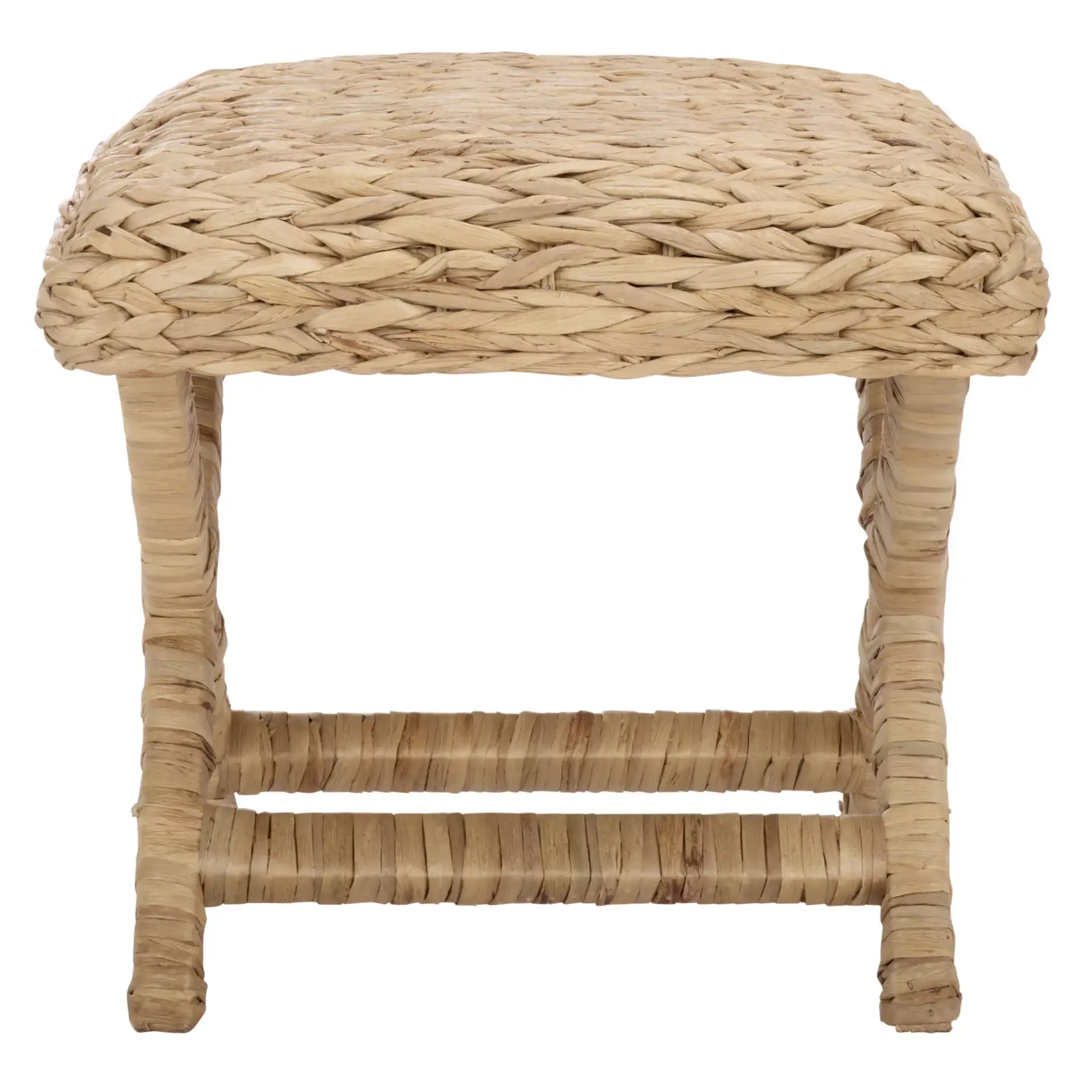 Posey Ottoman in Natural, detail view