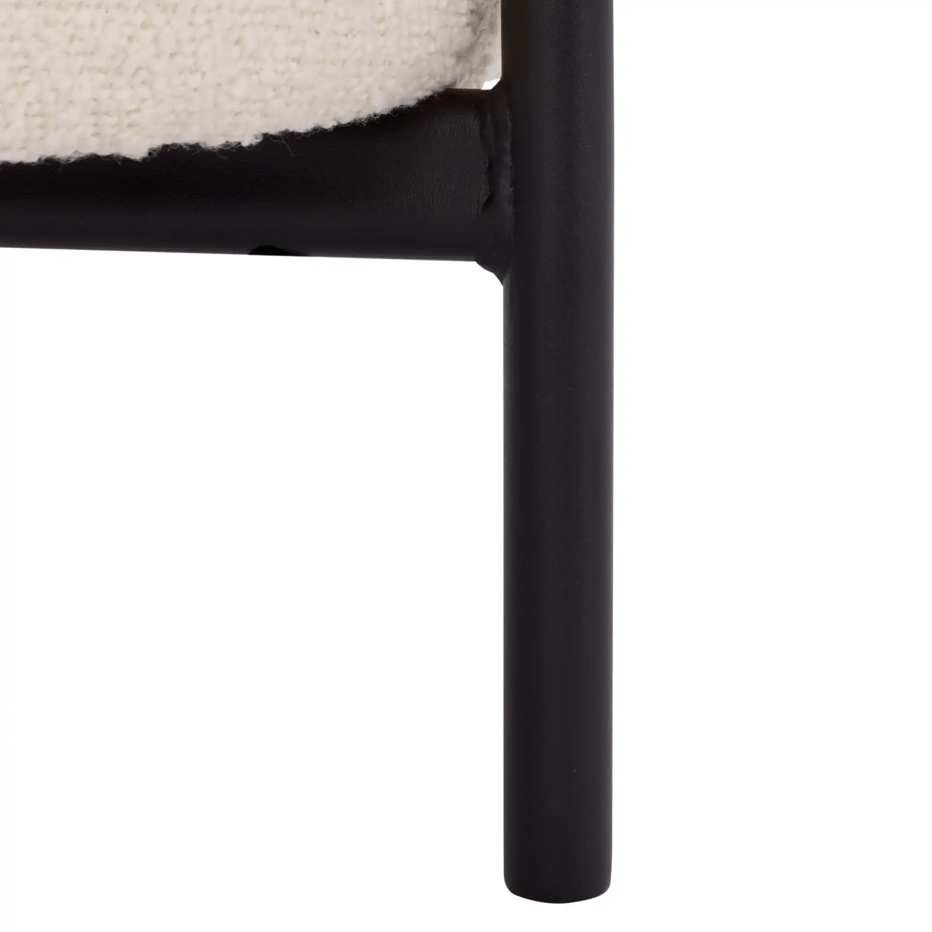 Crius Ottoman in Cream / Black, detail view