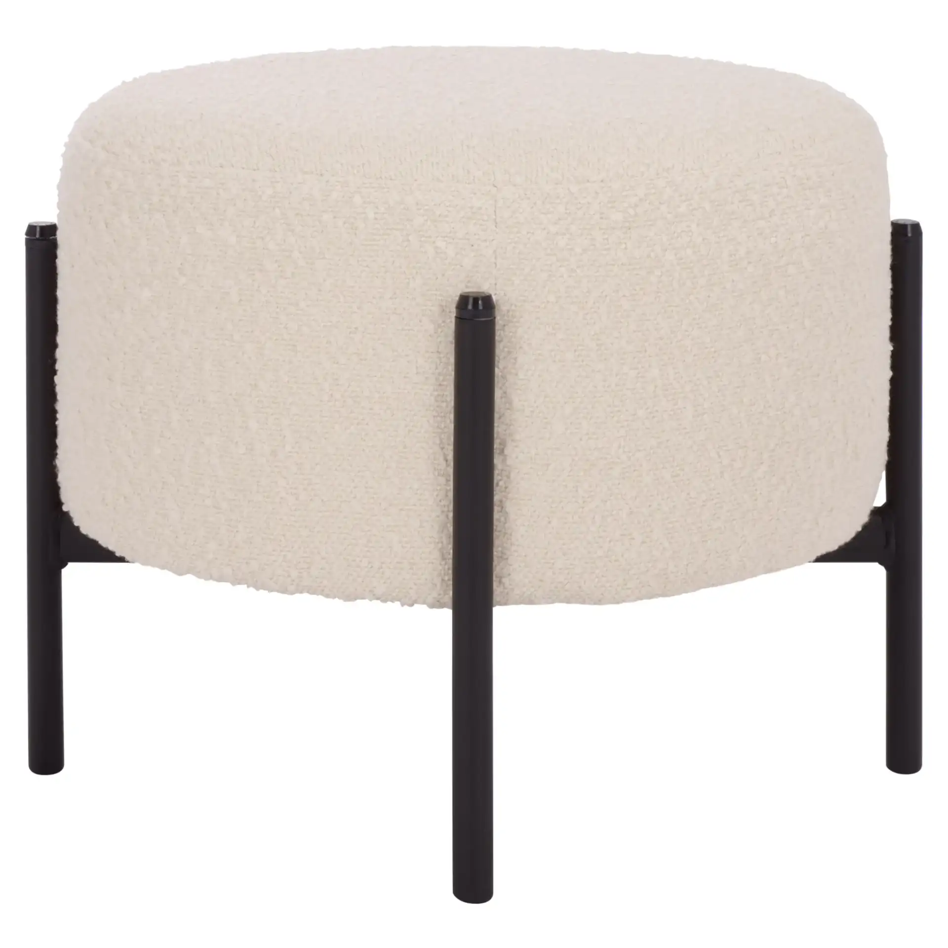 Crius Ottoman in Cream / Black, detail view