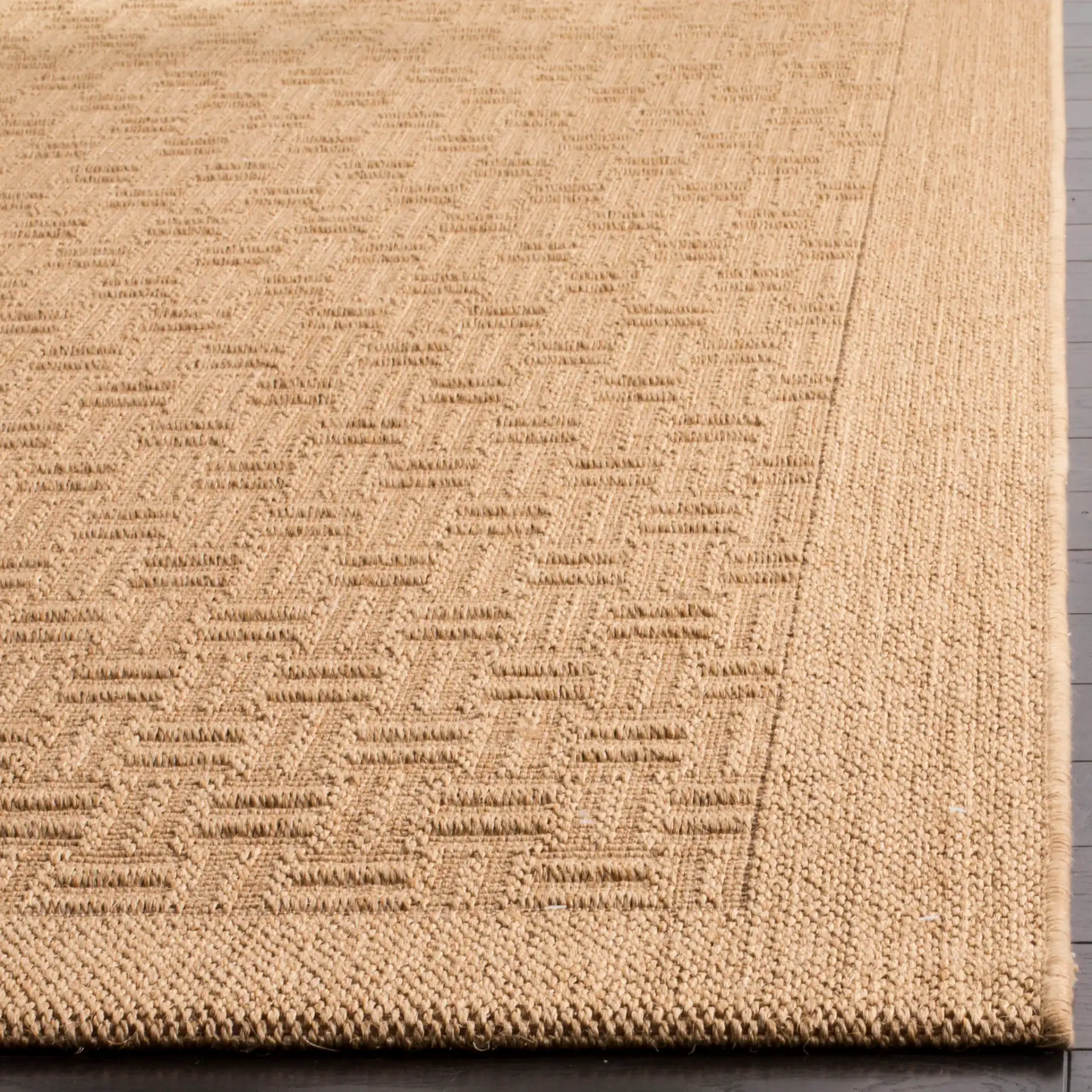 Palm Beach Basketry Rug in Maize in a styled room