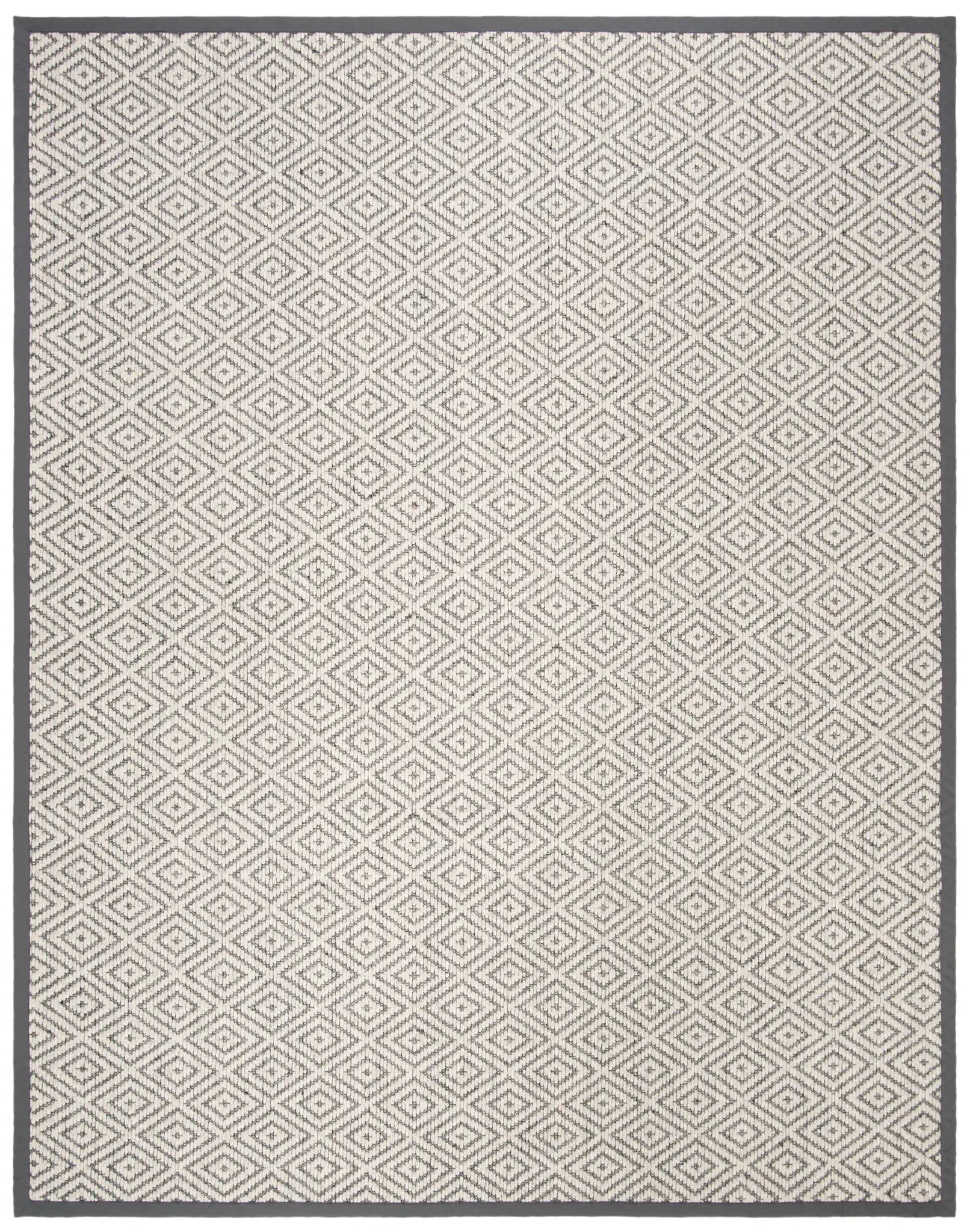 Palm Beach Nested Diamond Rug in Gray / Dark Gray