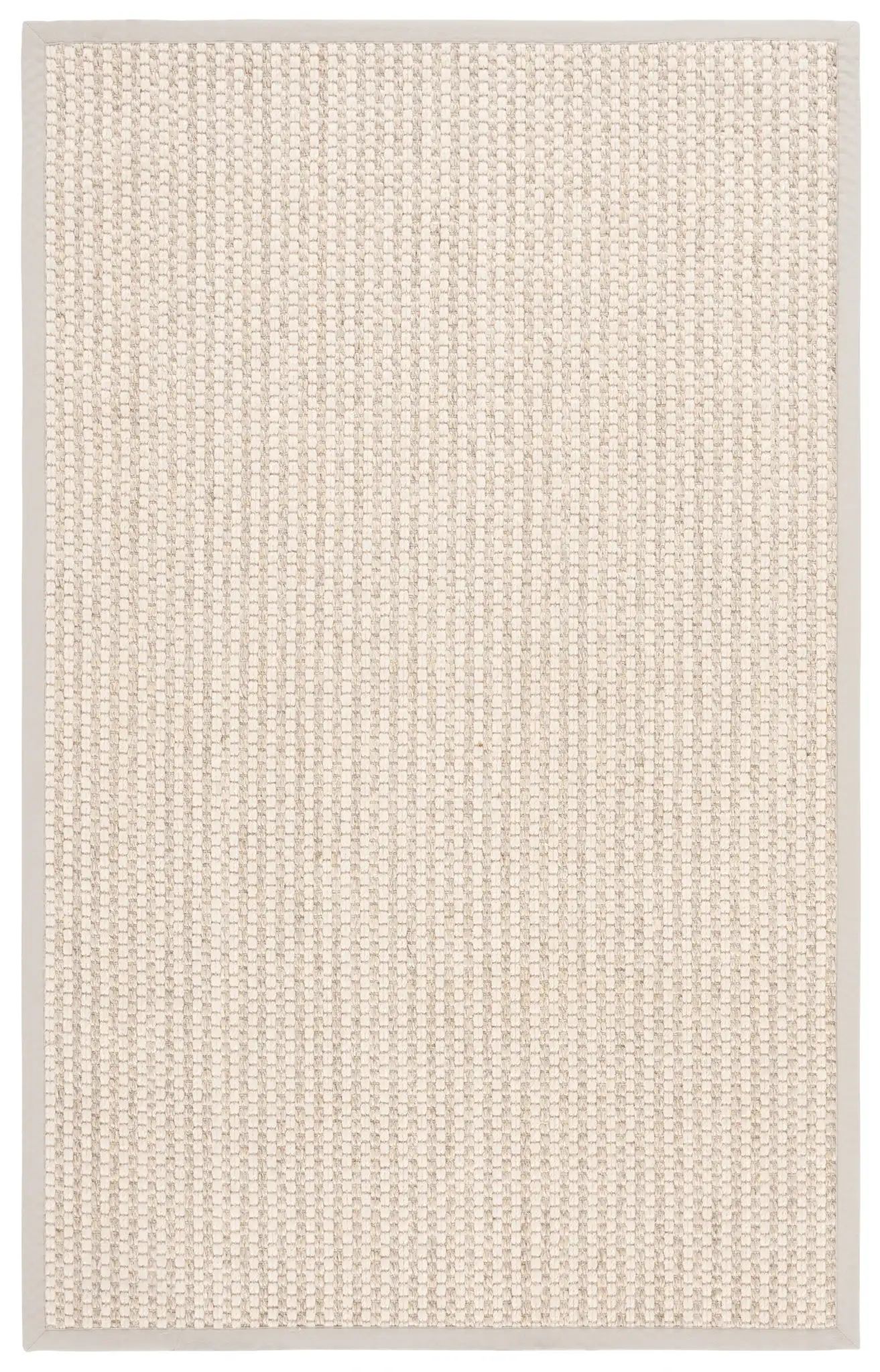 Palm Beach Waffle Bordered Rug in Ivory
