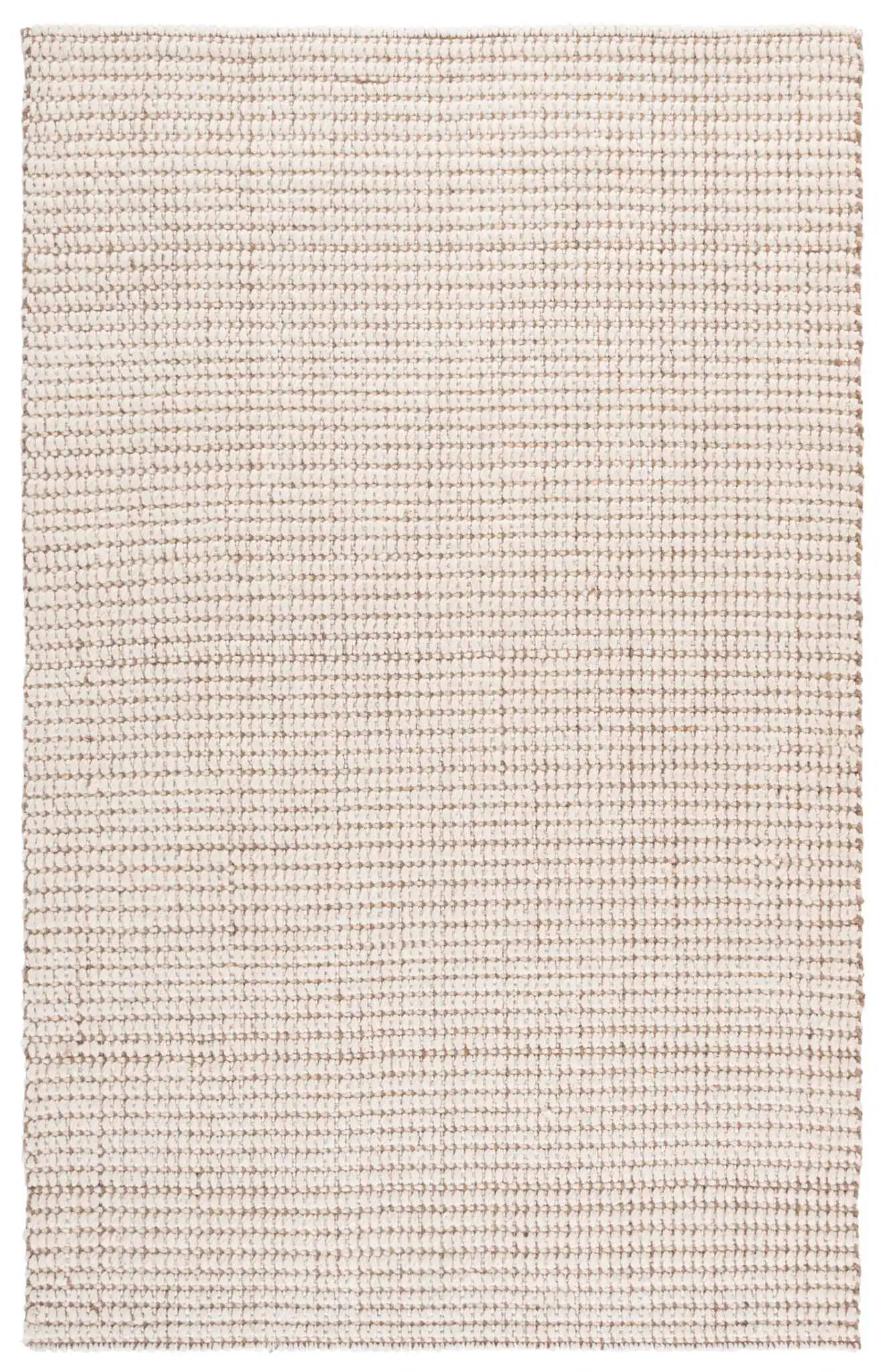 Grid Ribbed Rug in Ivory / Natural
