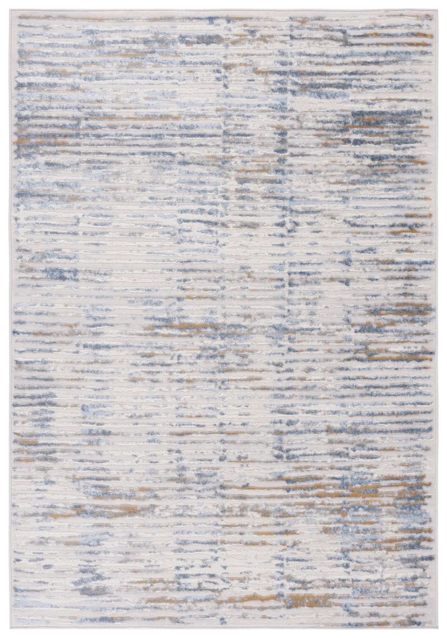 Palma Linear Stripe Rug in Gray / Blue