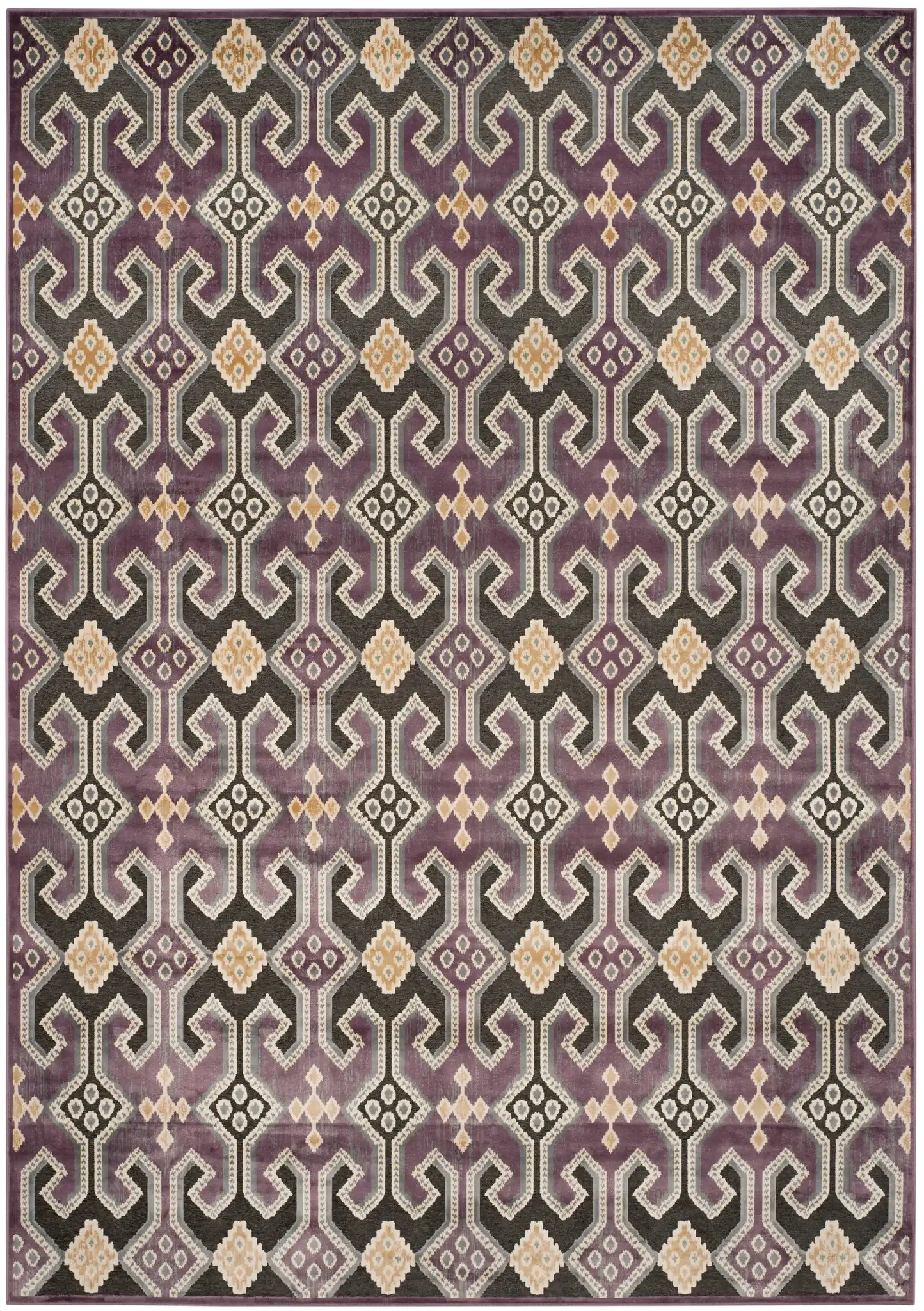 Paradise Thom Felica Stepped Diamond Rug in Purple / Multicolor