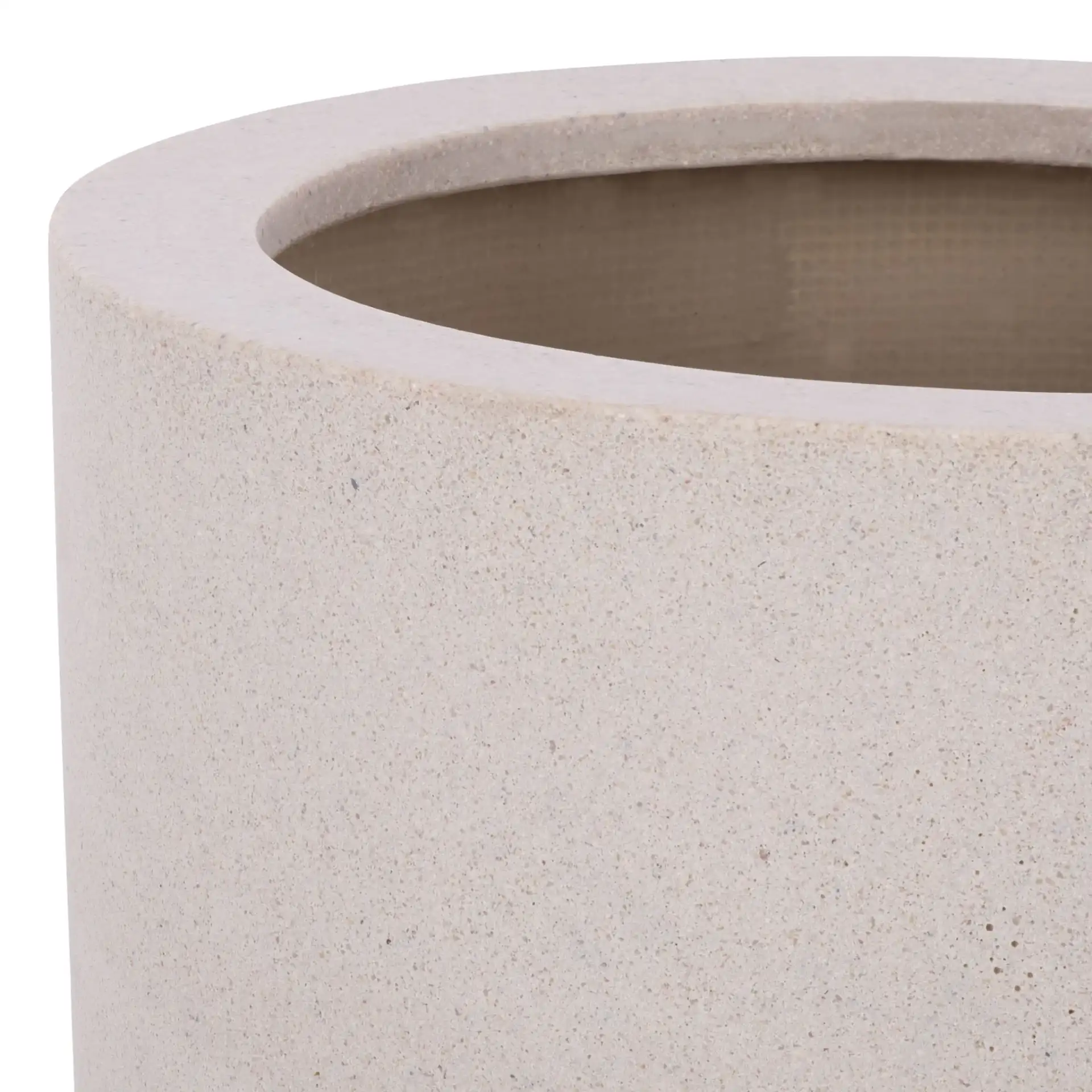 Ethan Planter Pot in Beige in a styled room