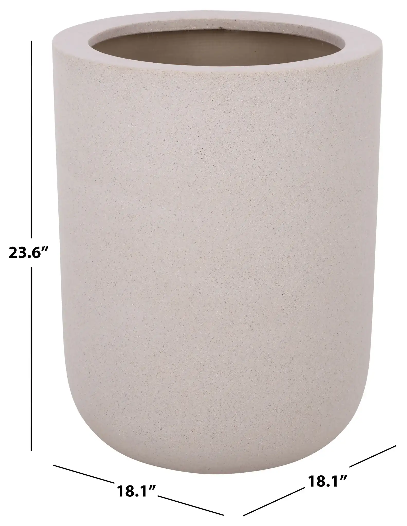 Ethan Planter Pot in Beige, detail view