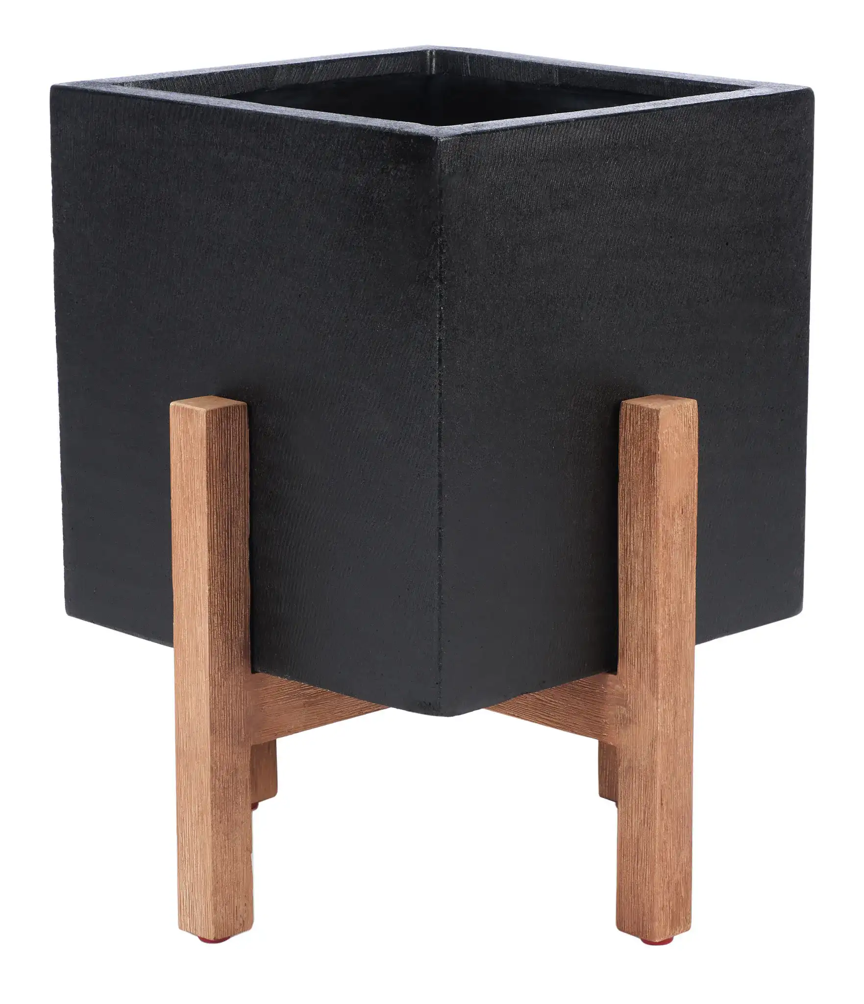 Borsla Planter in Black, detail view