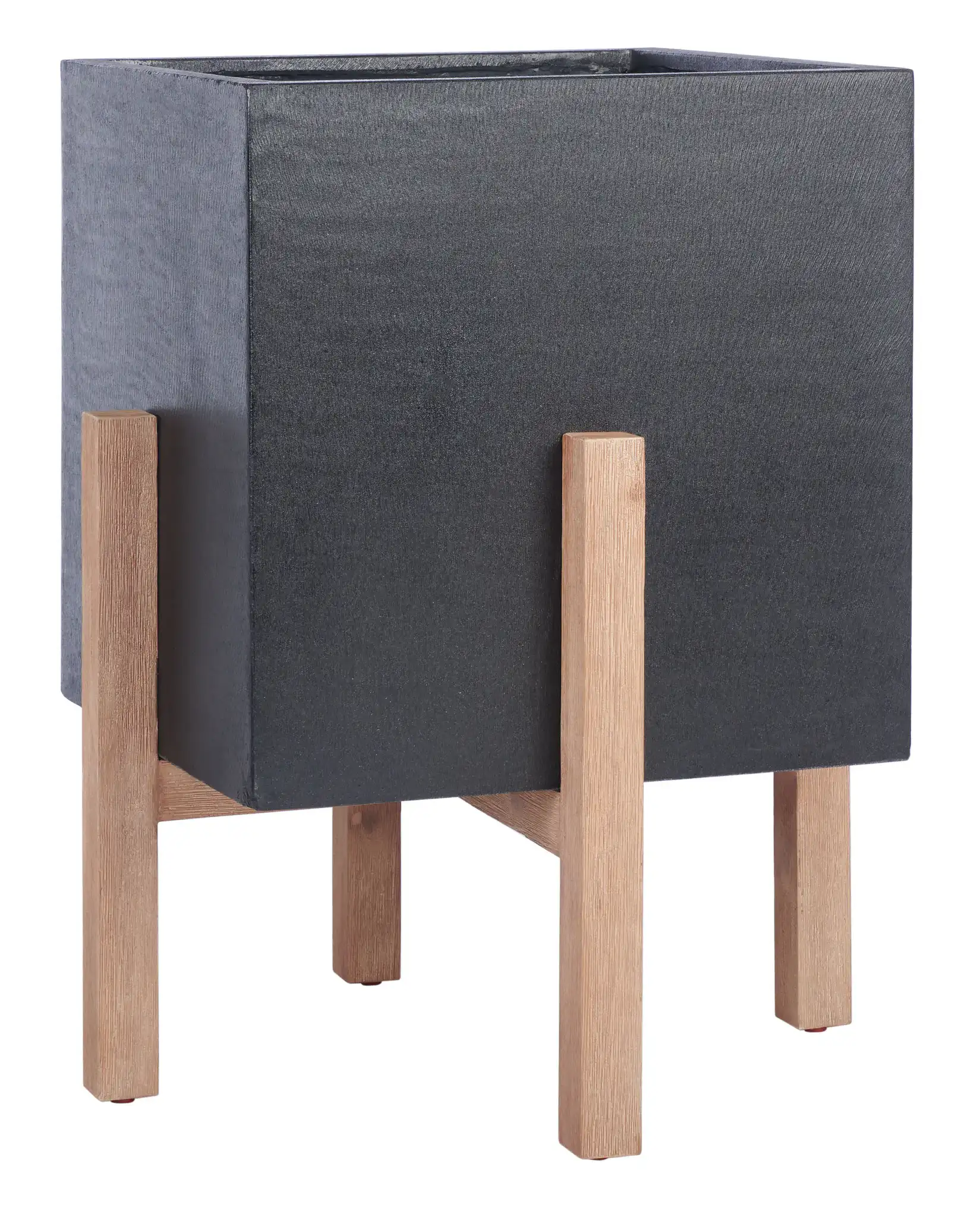 Borsla Large Planter in Black, detail view