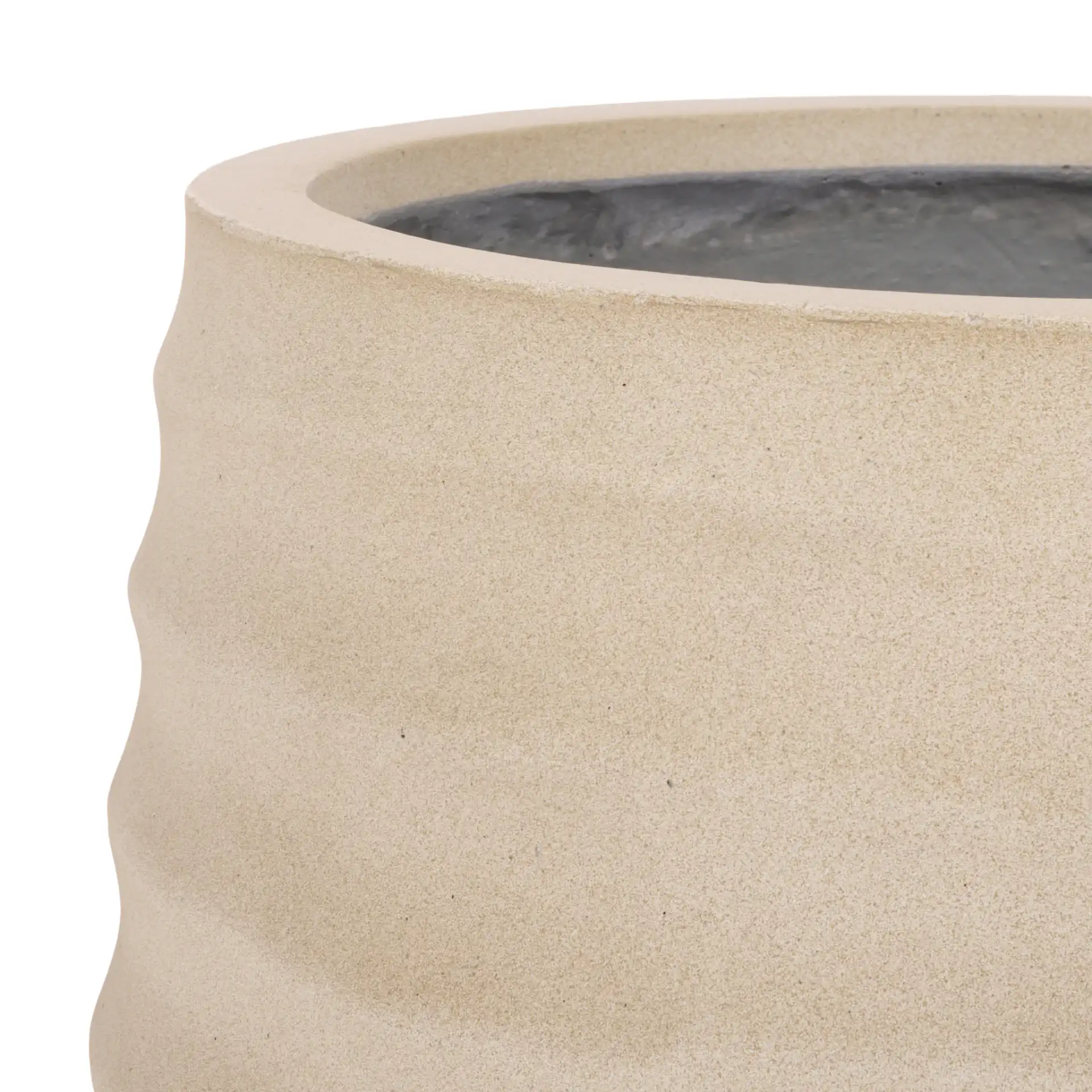 Marta Planter Pot in Beige in a styled room