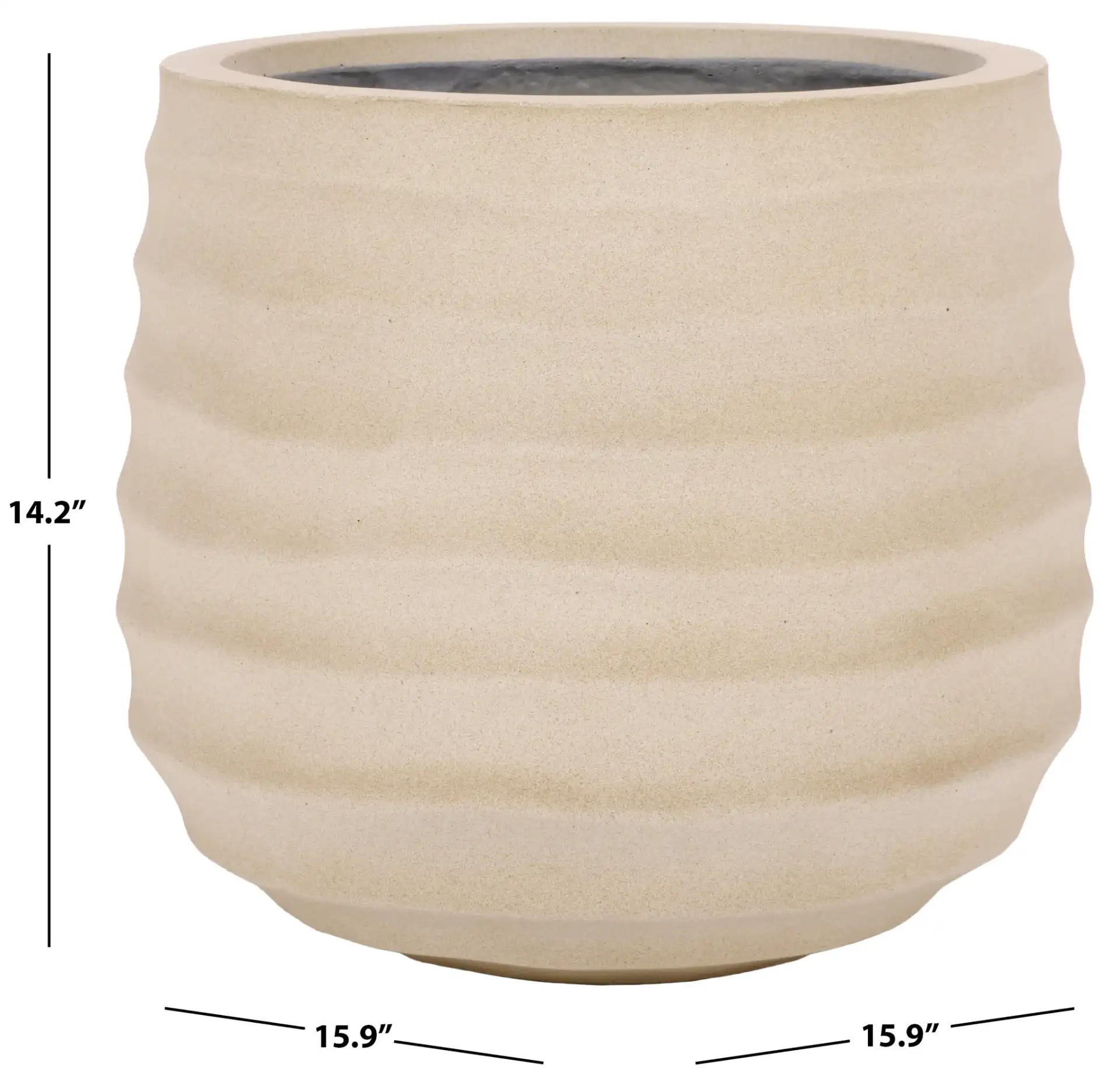 Marta Planter Pot in Beige, detail view