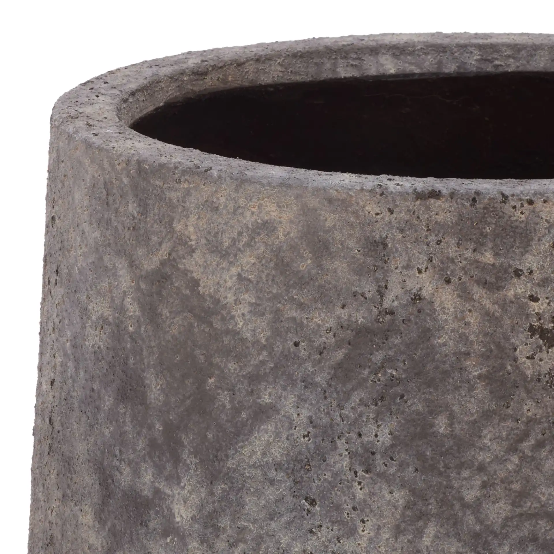 Stark Large Planter Pot in Antique Brown in a styled room