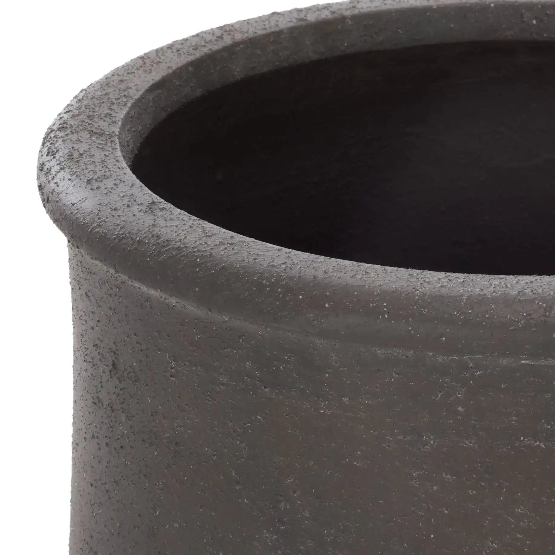 Halla Planter Pot in Charcoal in a styled room