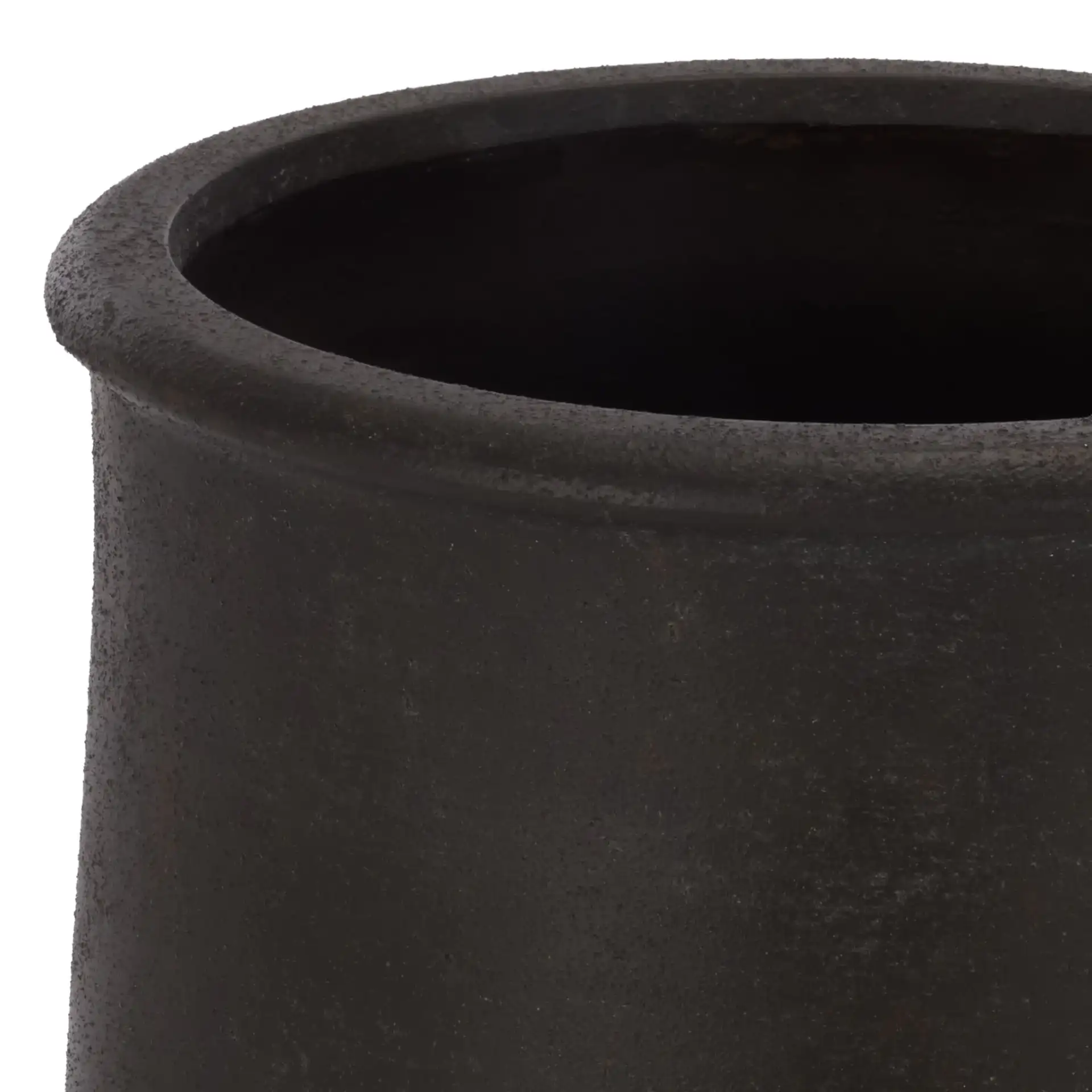 Halla Large Planter Pot in Charcoal in a styled room