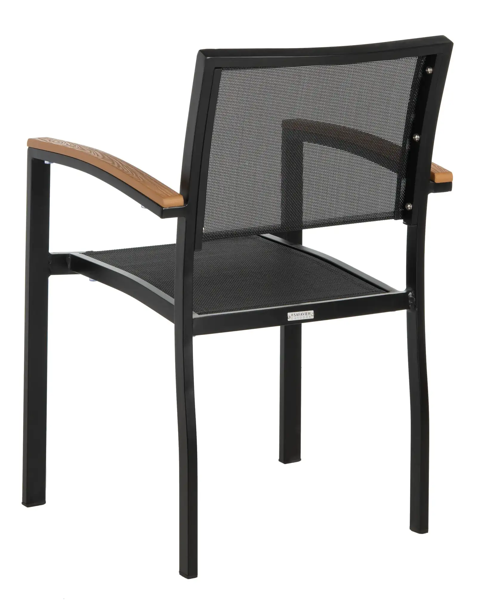 Kaelan Chair (Set of 2) in Black / Brown, detail view