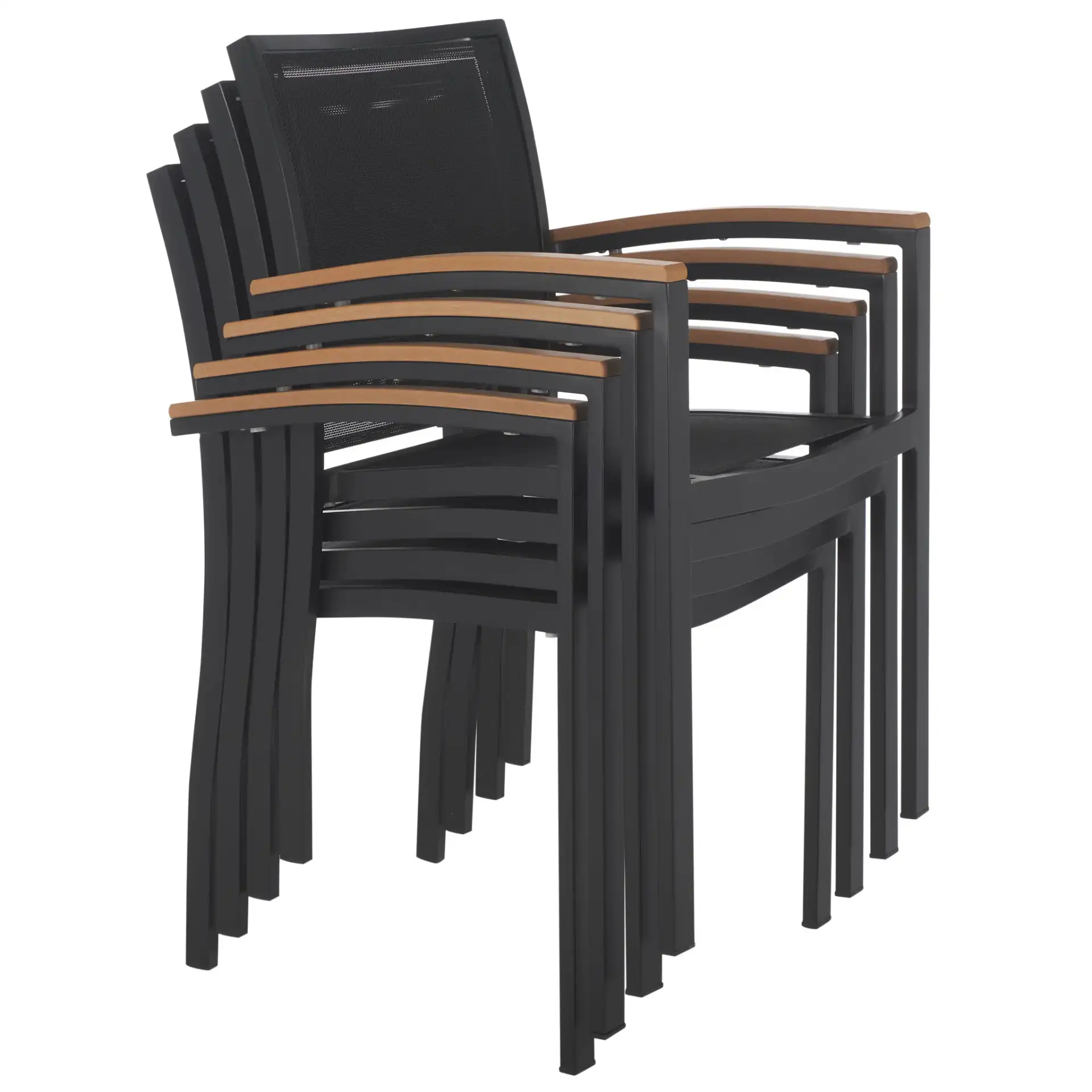 Kaelan Chair (Set of 2) in Black / Brown, detail view