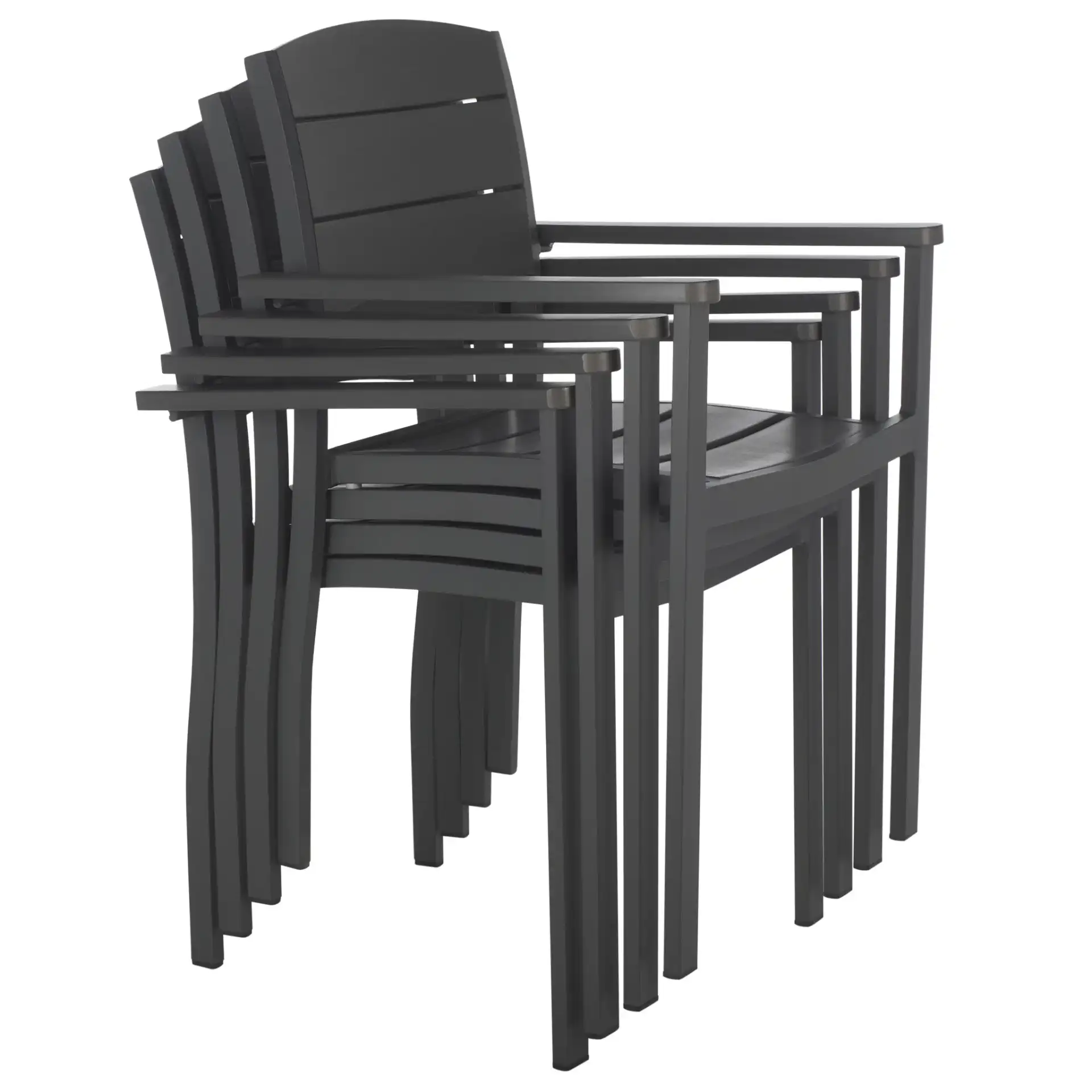 Gerhardt Stackable Chair (Set of 2) in Gray, detail view
