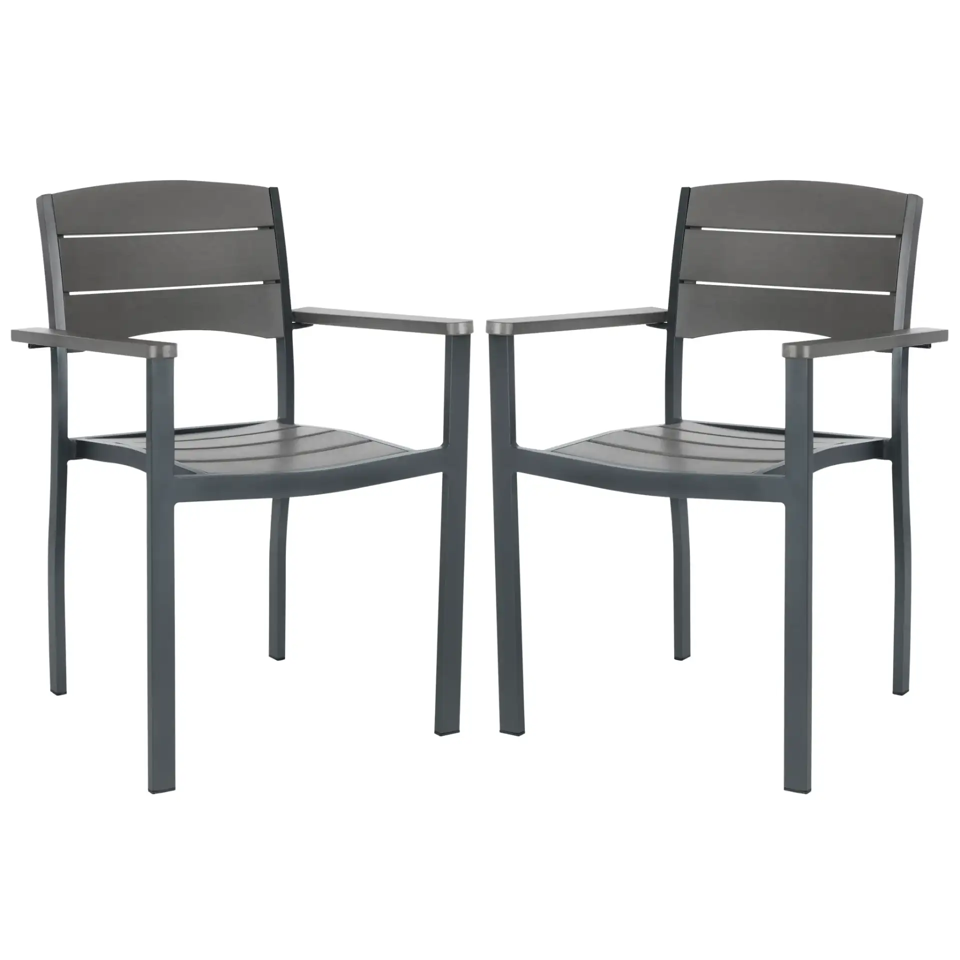 Gerhardt Stackable Chair (Set of 2) in Gray, detail view