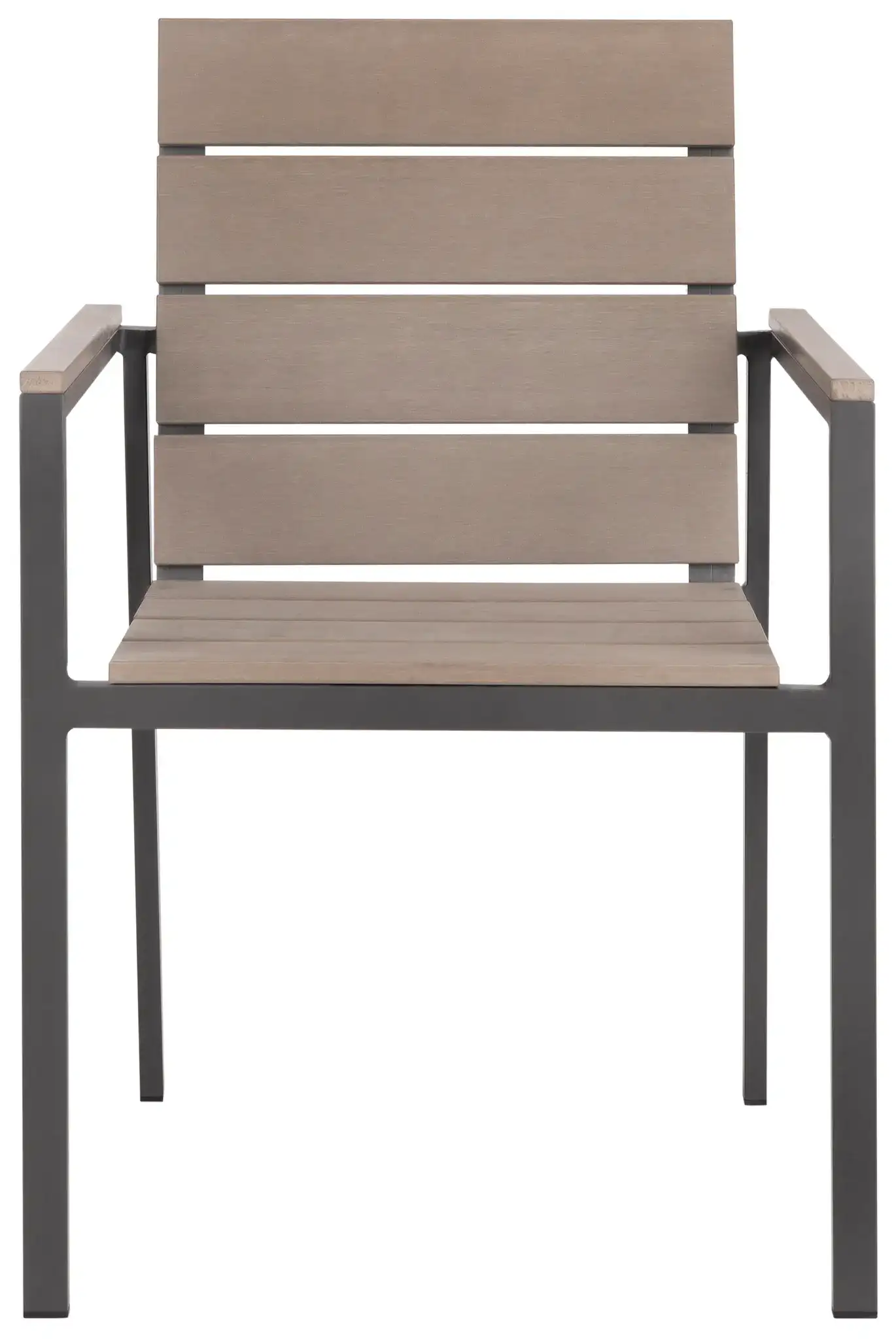 Beldan Stackable Chair (Set of 2) in Distressed Taupe, detail view