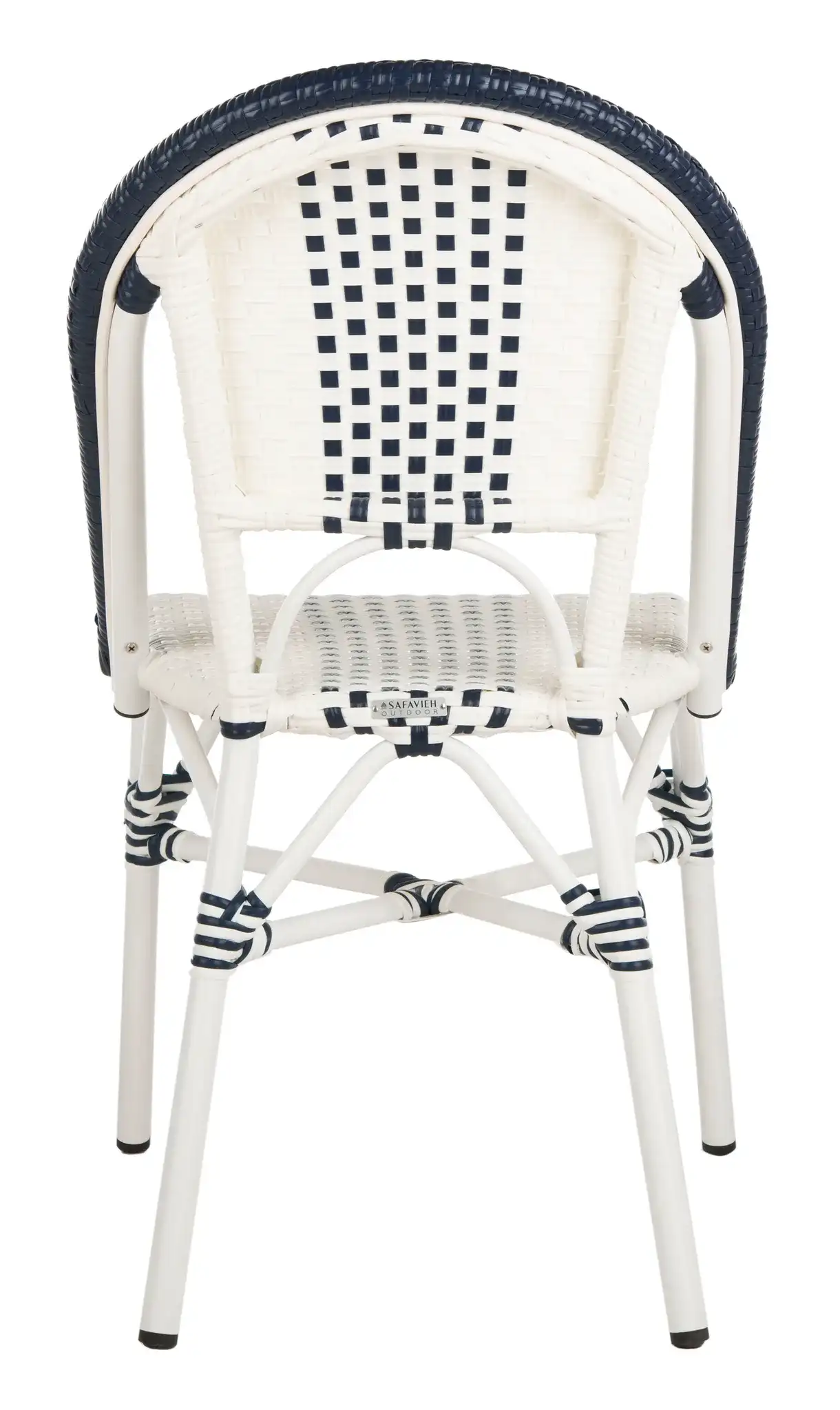 Zoya Chair (Set of 2) in Navy Blue / White, detail view
