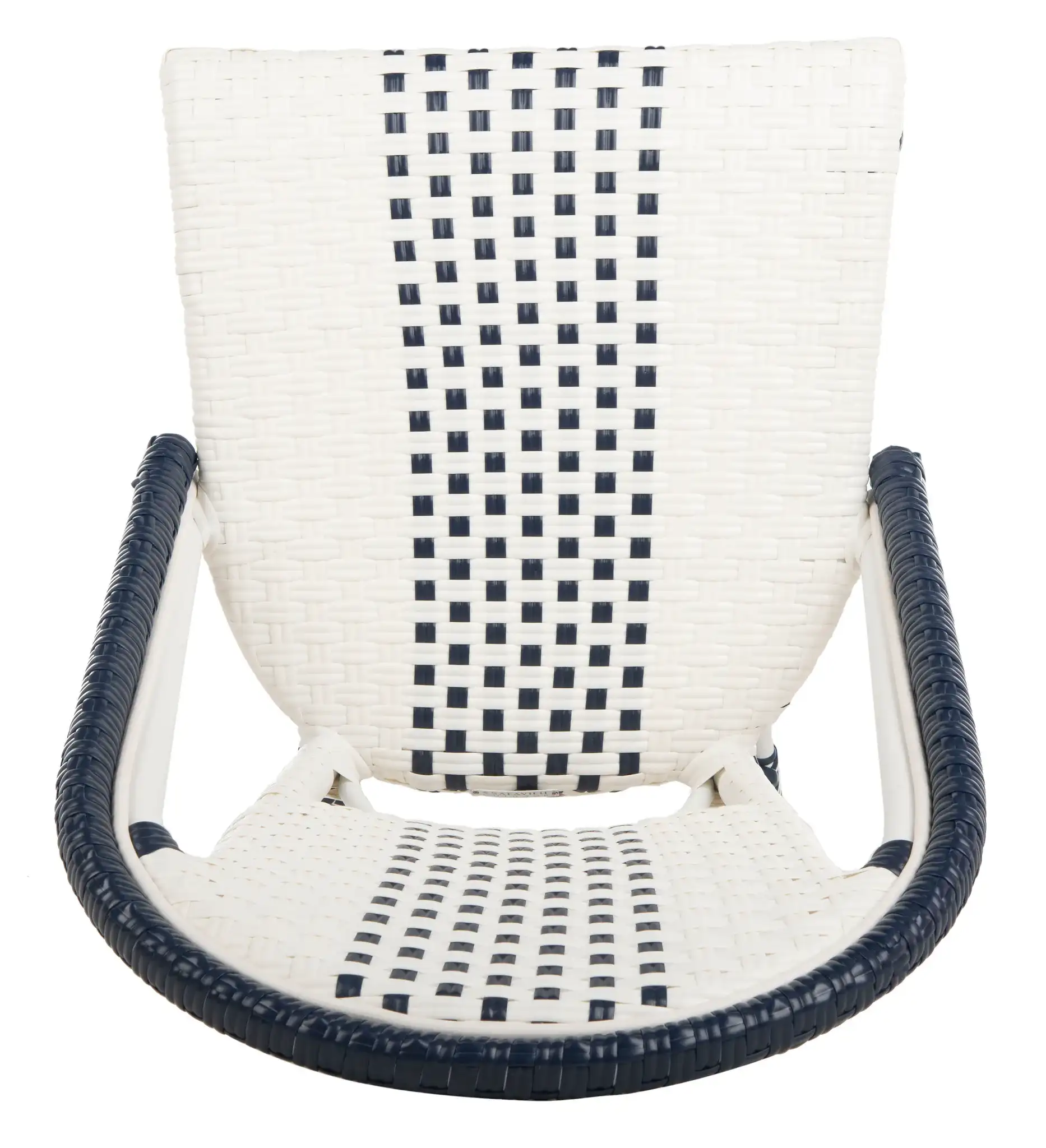 Zoya Chair (Set of 2) in Navy Blue / White, detail view