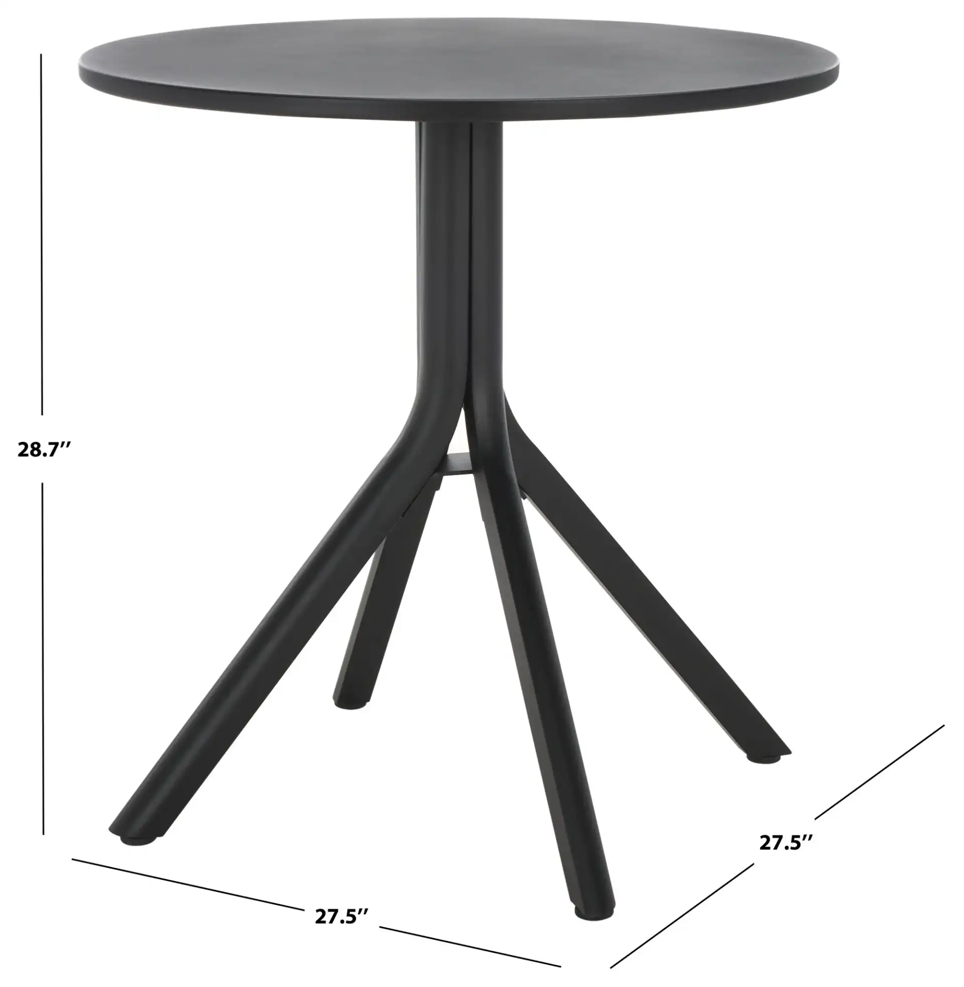 Core Bistro Table in Black, detail view