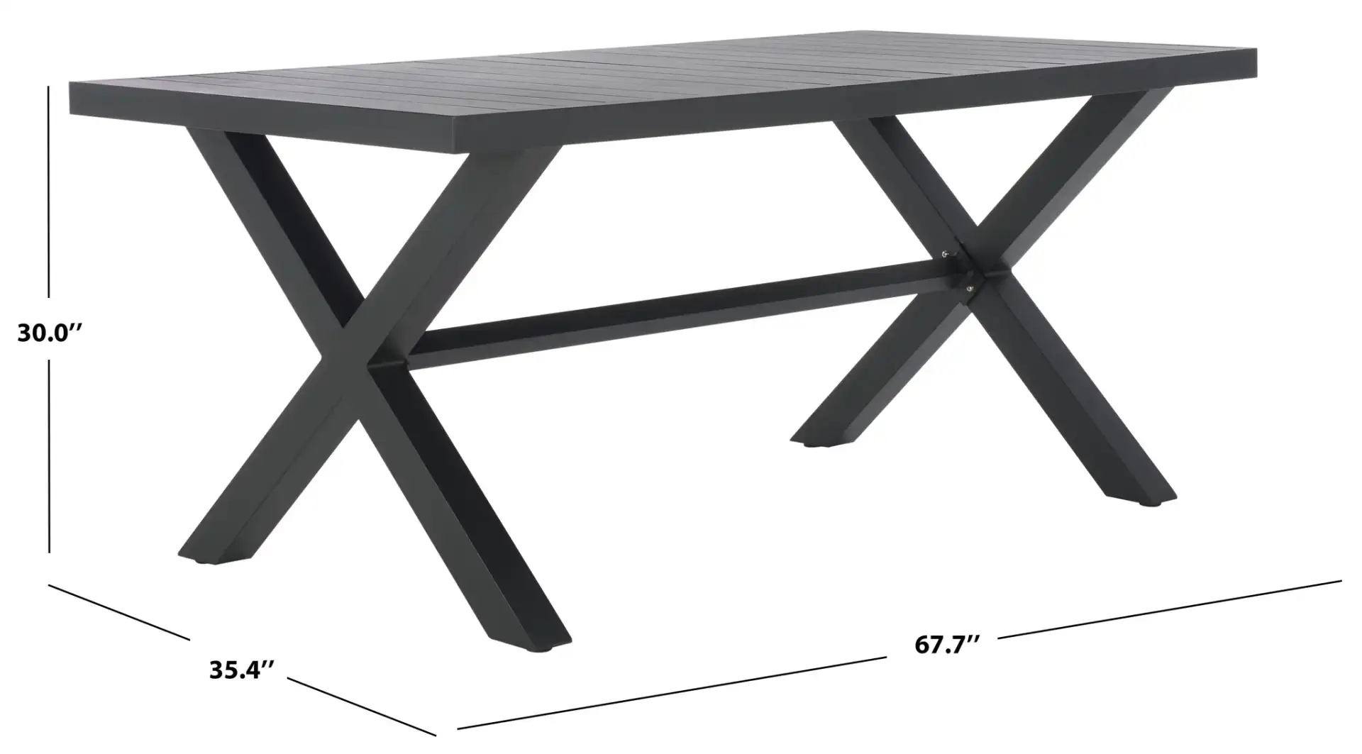 Core Dining Table in Black, detail view