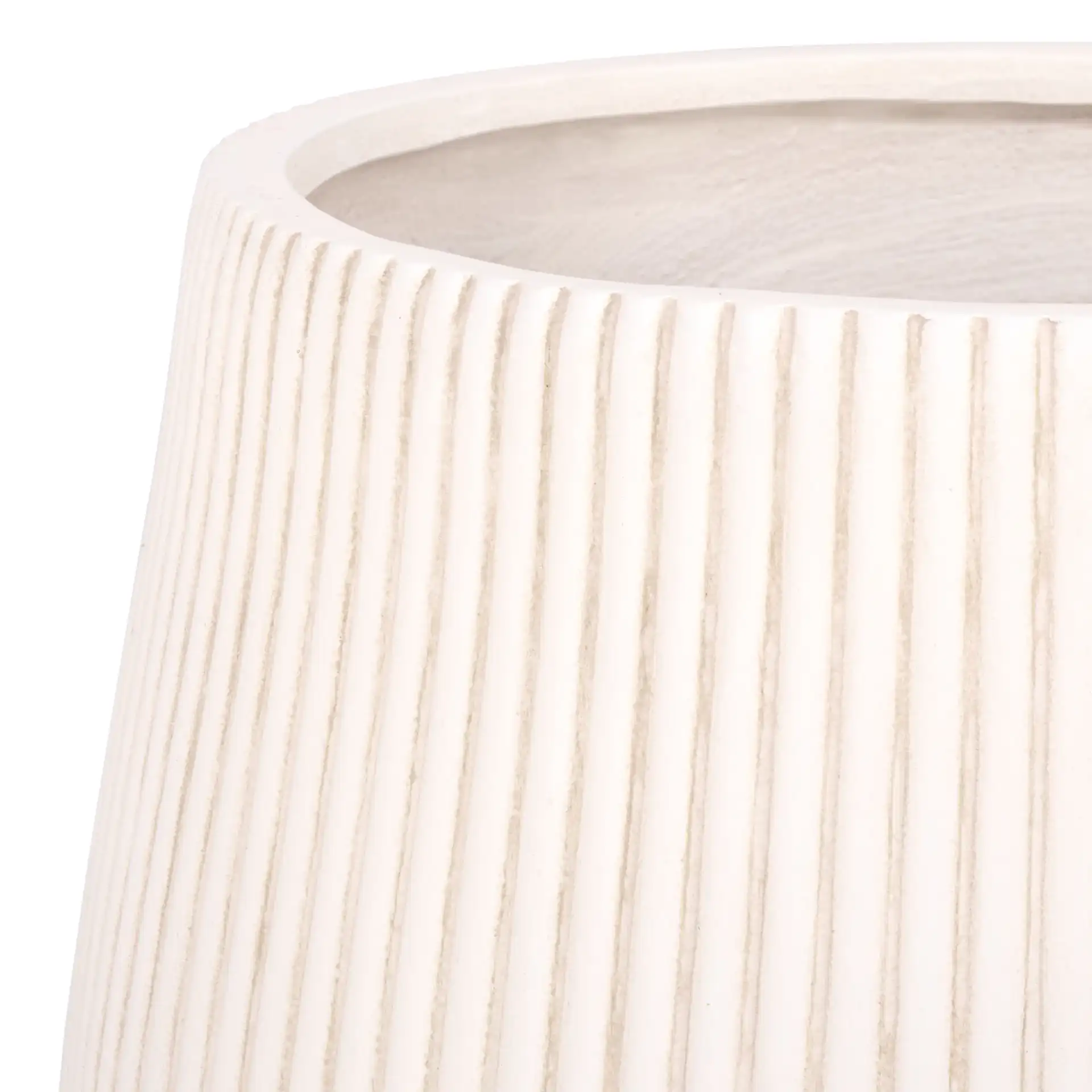 Sara Three-Piece Planter Pot Set in Beige in a styled room
