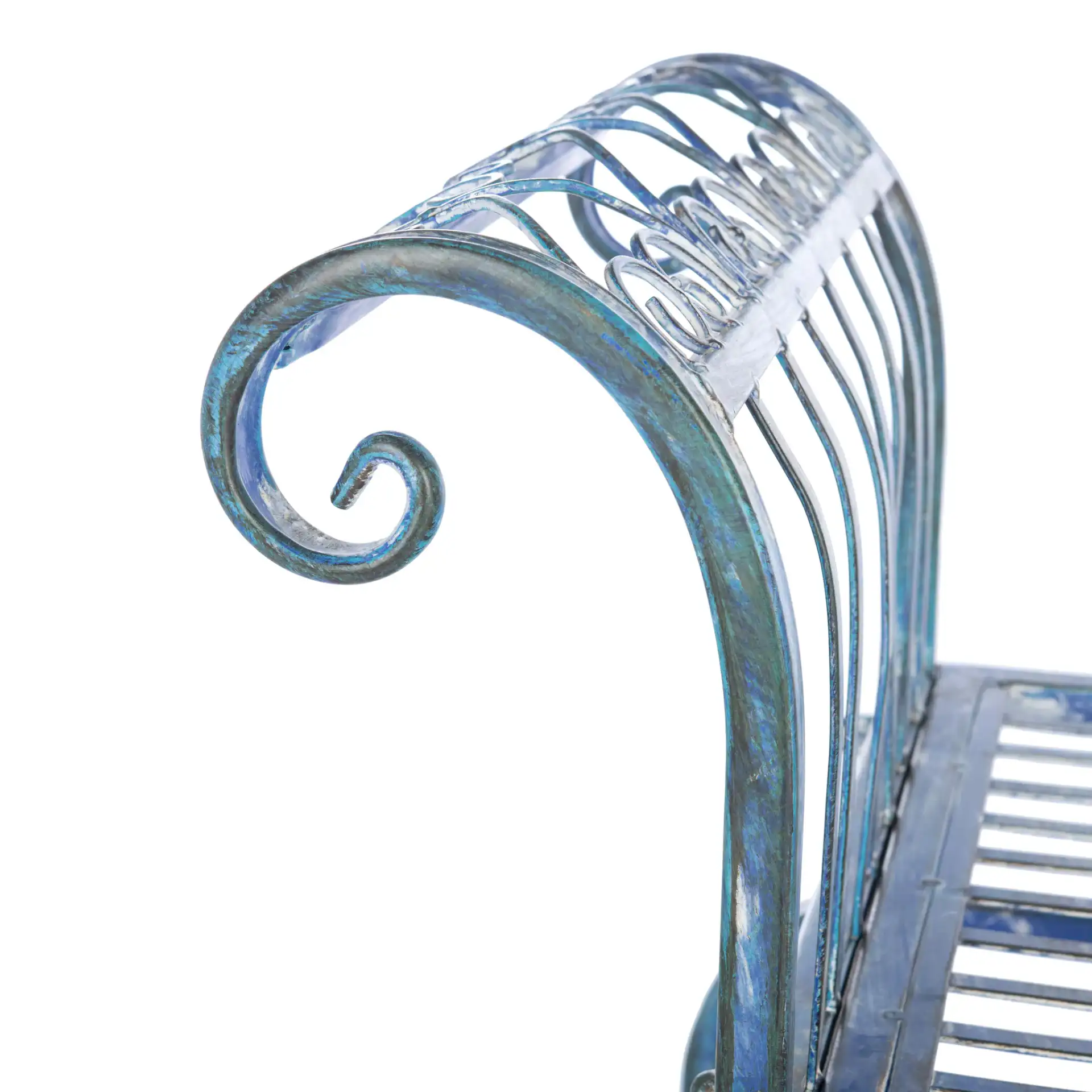 Brielle Bench in Antique Blue in a styled room