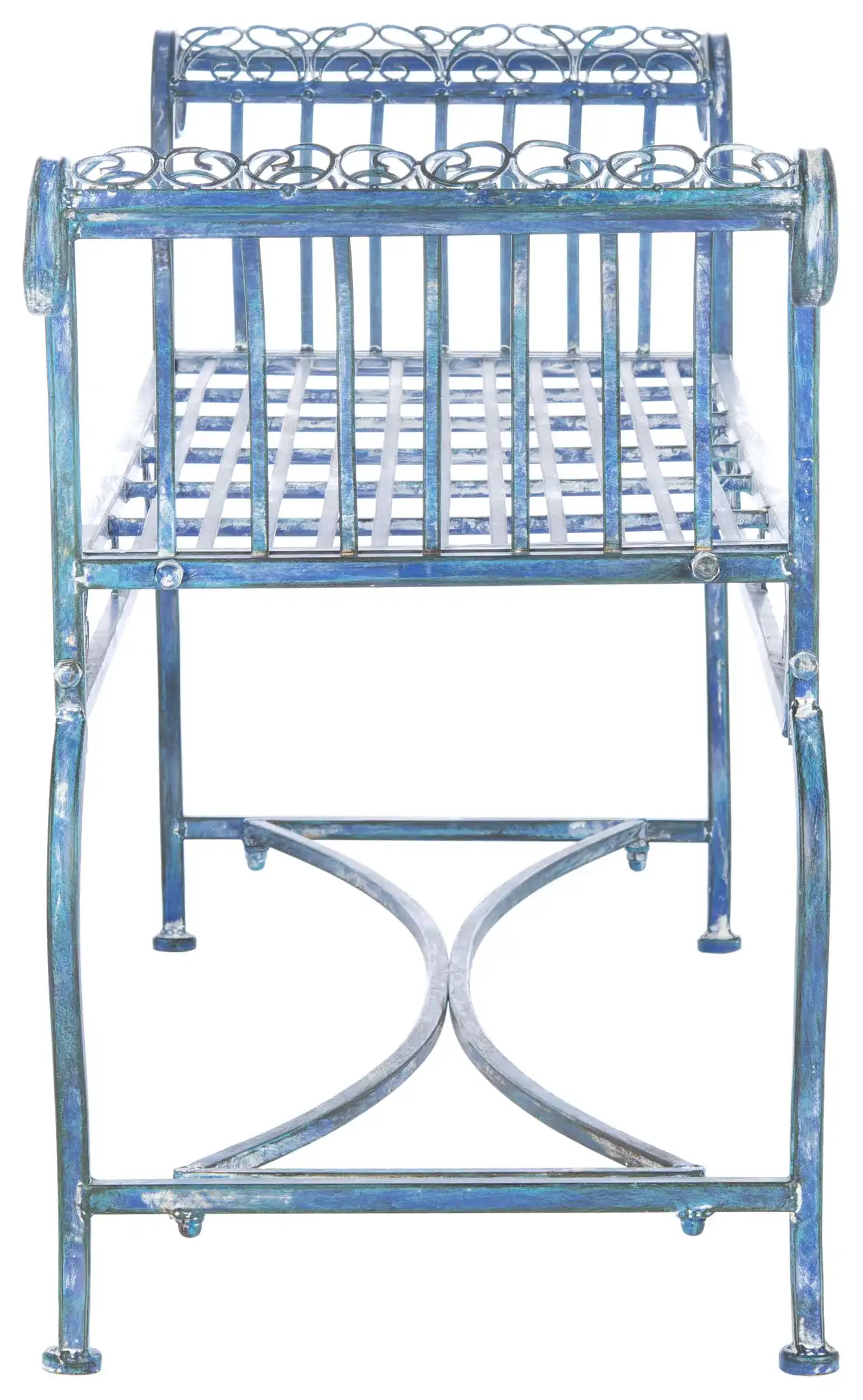 Brielle Bench in Antique Blue, detail view