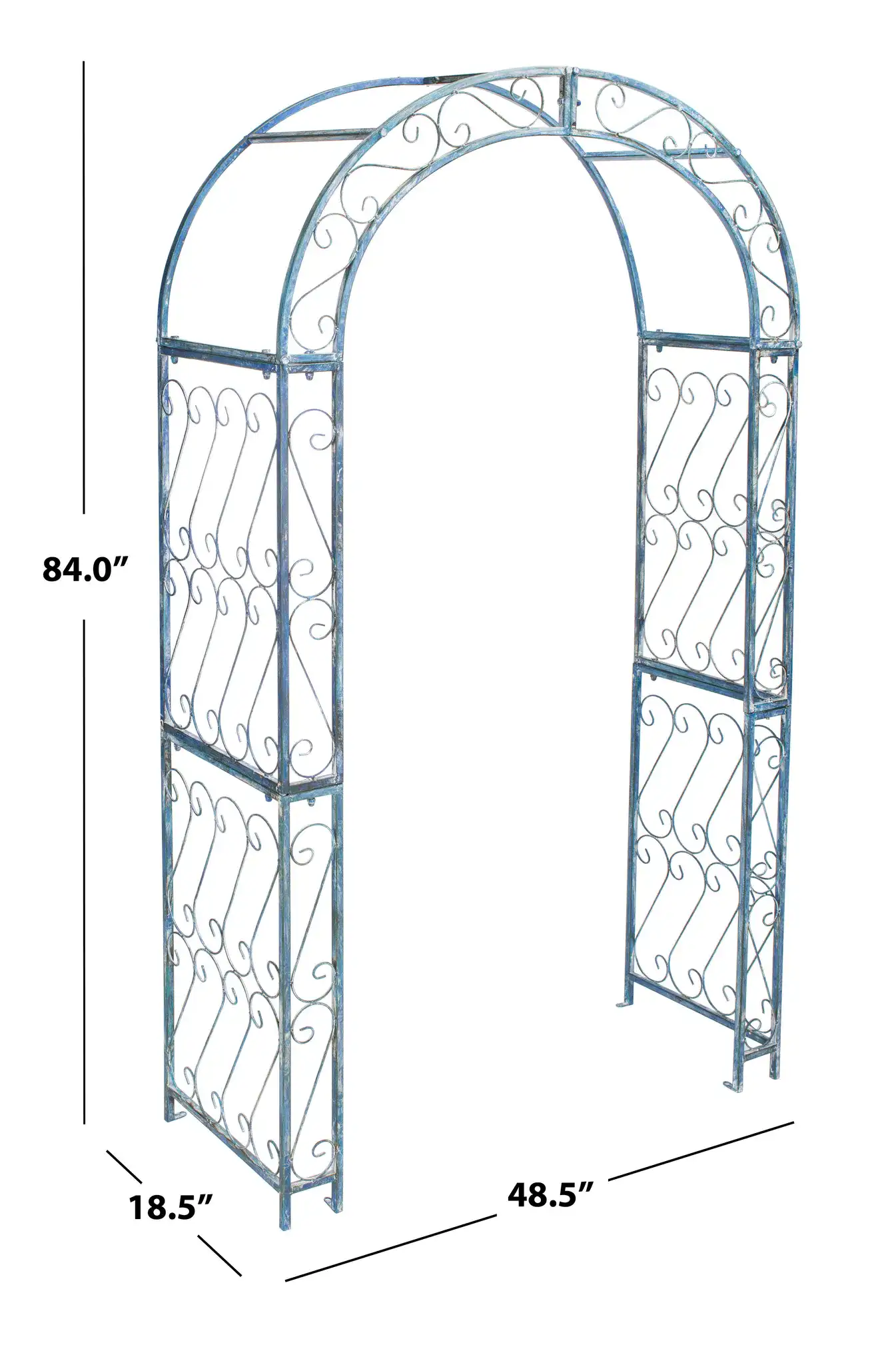 Pagan Arch in Antique Blue, detail view