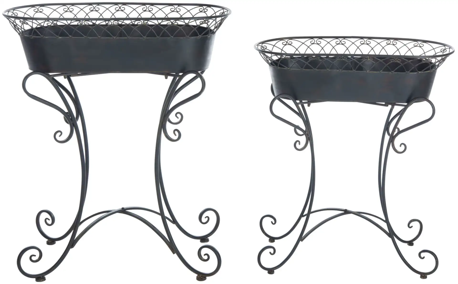 Hendrick Planters (Set Of 2) in Black Rust