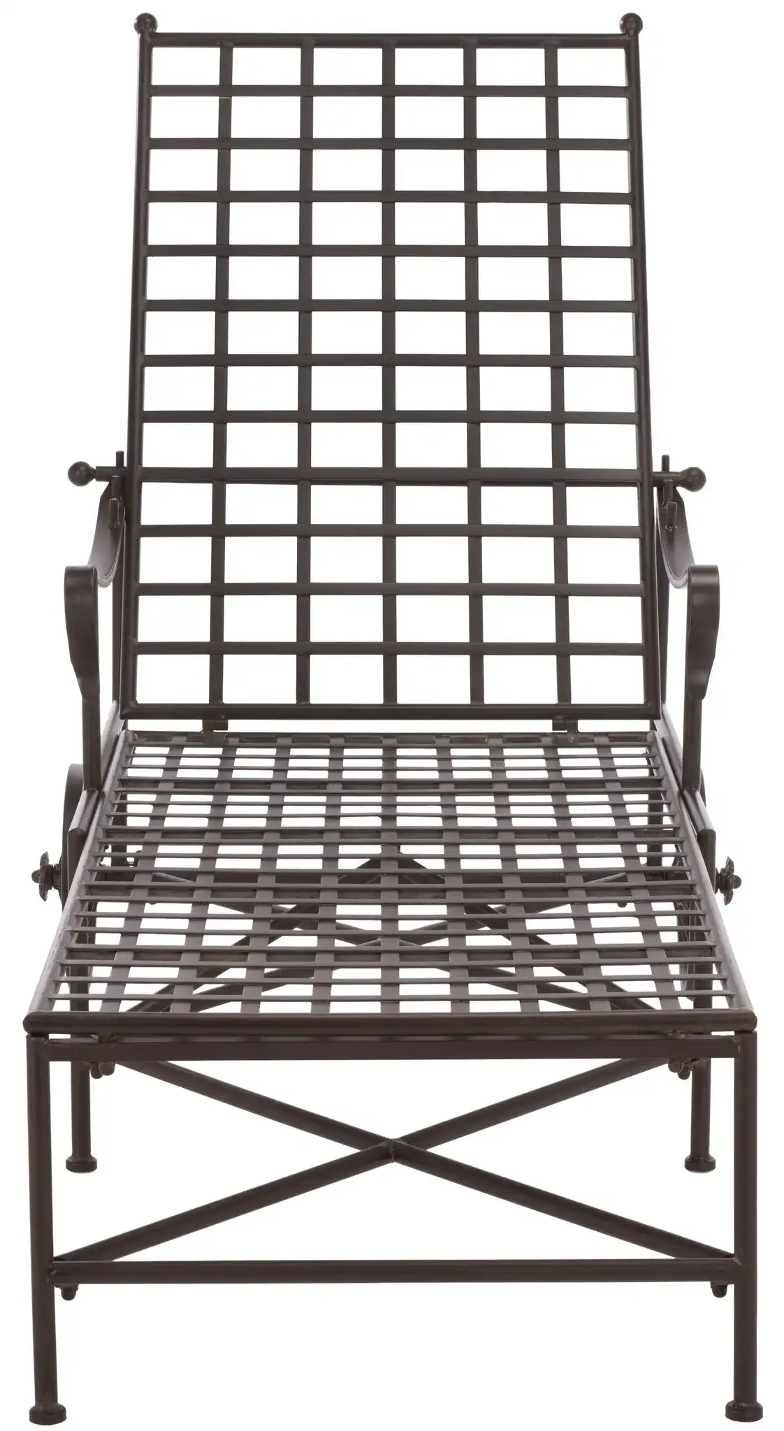 Caledonia Chaise Lounge in Rustic Brown, detail view
