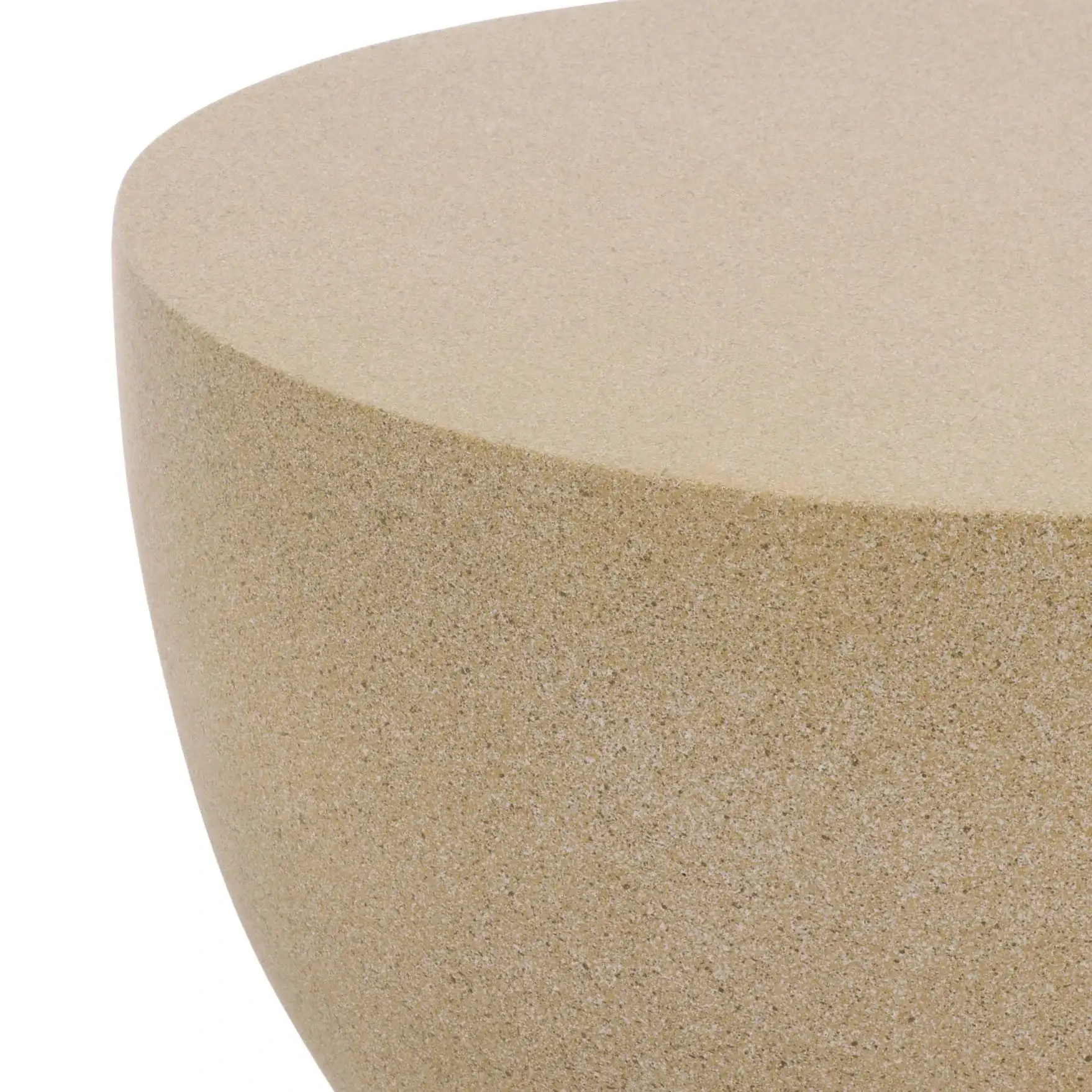 Tina Hourglass Accent Table in Beige in a styled room
